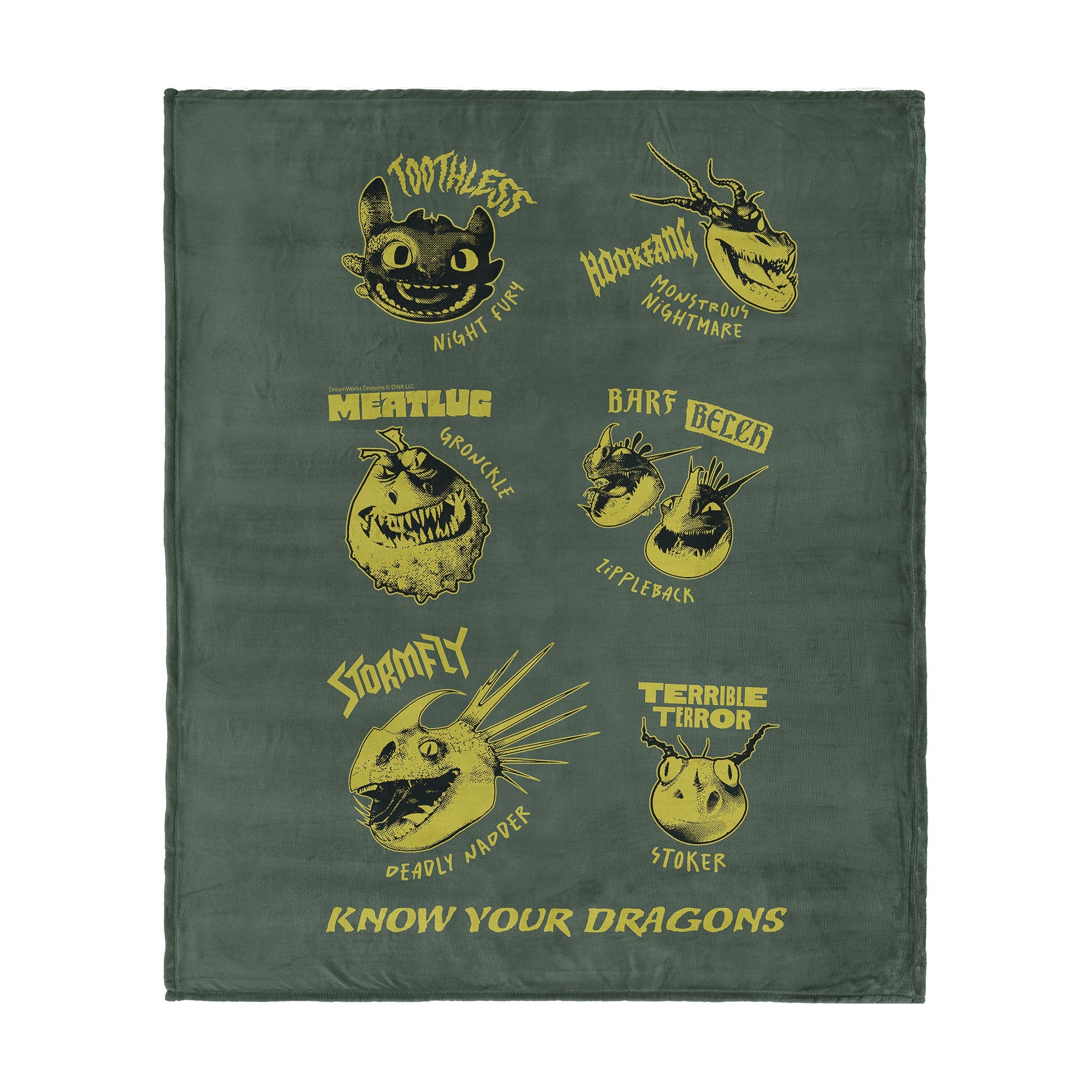 How to Train Your Dragon Know Your Dragons Silk Touch Throw Blanket 50x60 inches