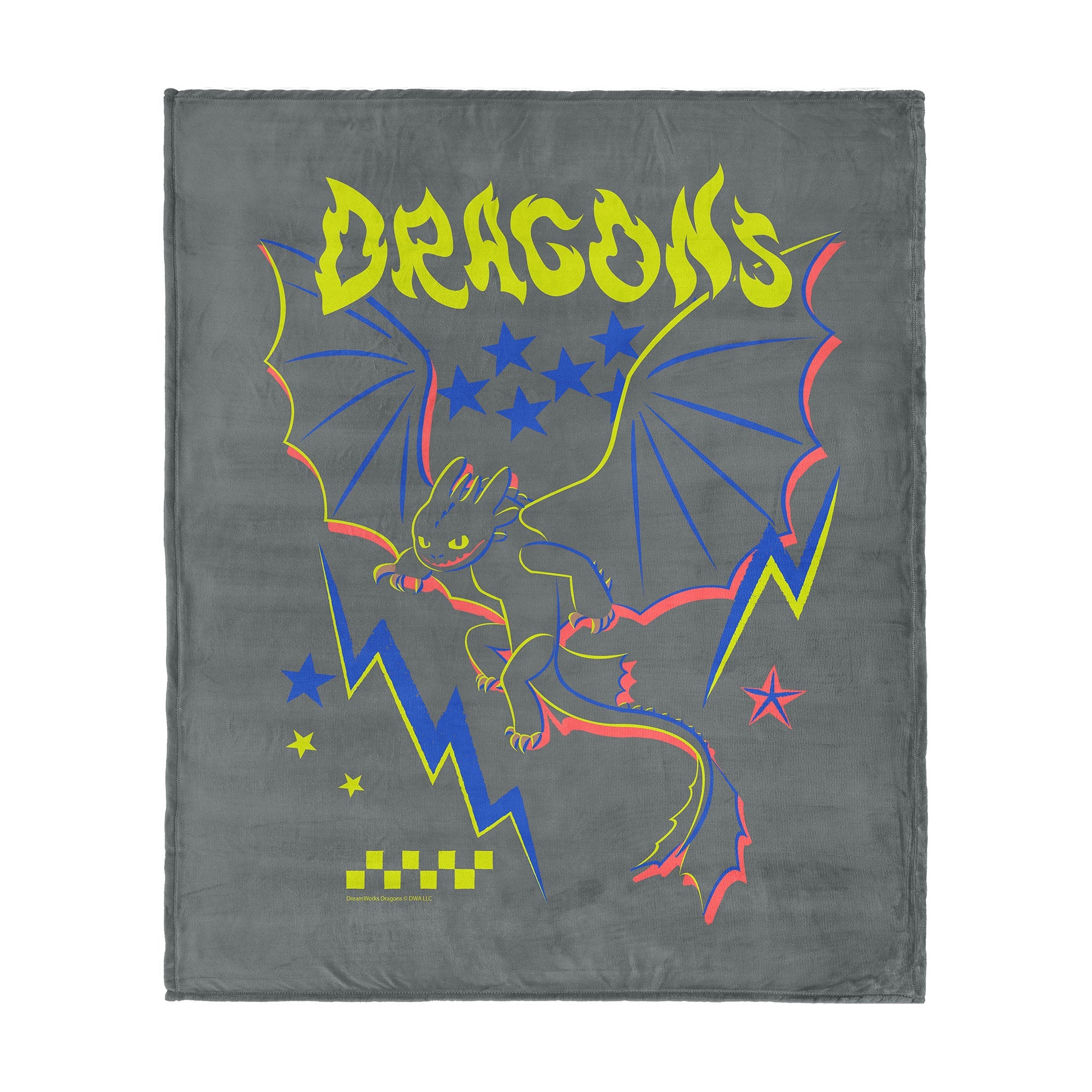 How to Train Your Dragon Neon Dragon Silk Touch Throw Blanket 50x60 inches