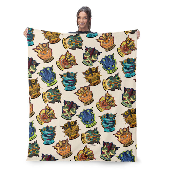 How to Train Your Dragon Dragon Badges Silk Touch Throw Blanket 60¡Á80 inches