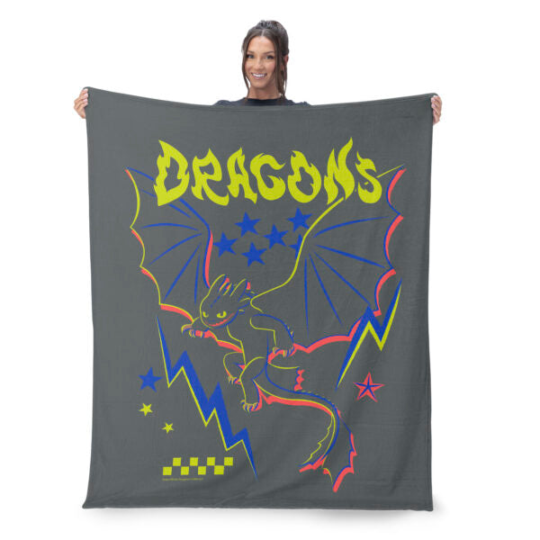 How to Train Your Dragon Neon Dragon Silk Touch Throw Blanket 60¡Á80 inches