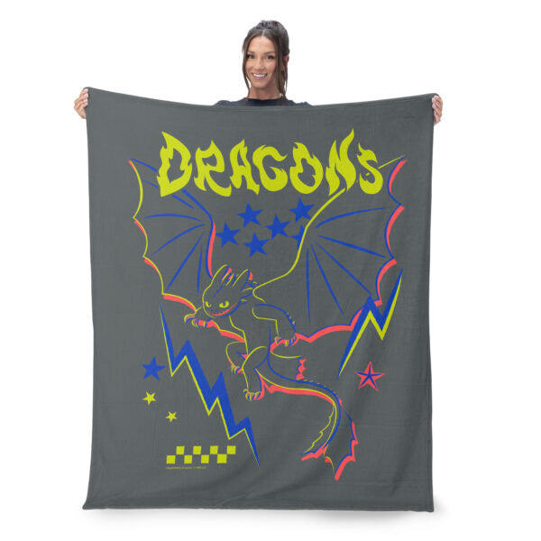 How to Train Your Dragon Neon Dragon Silk Touch Throw Blanket 40¡Á50 inches