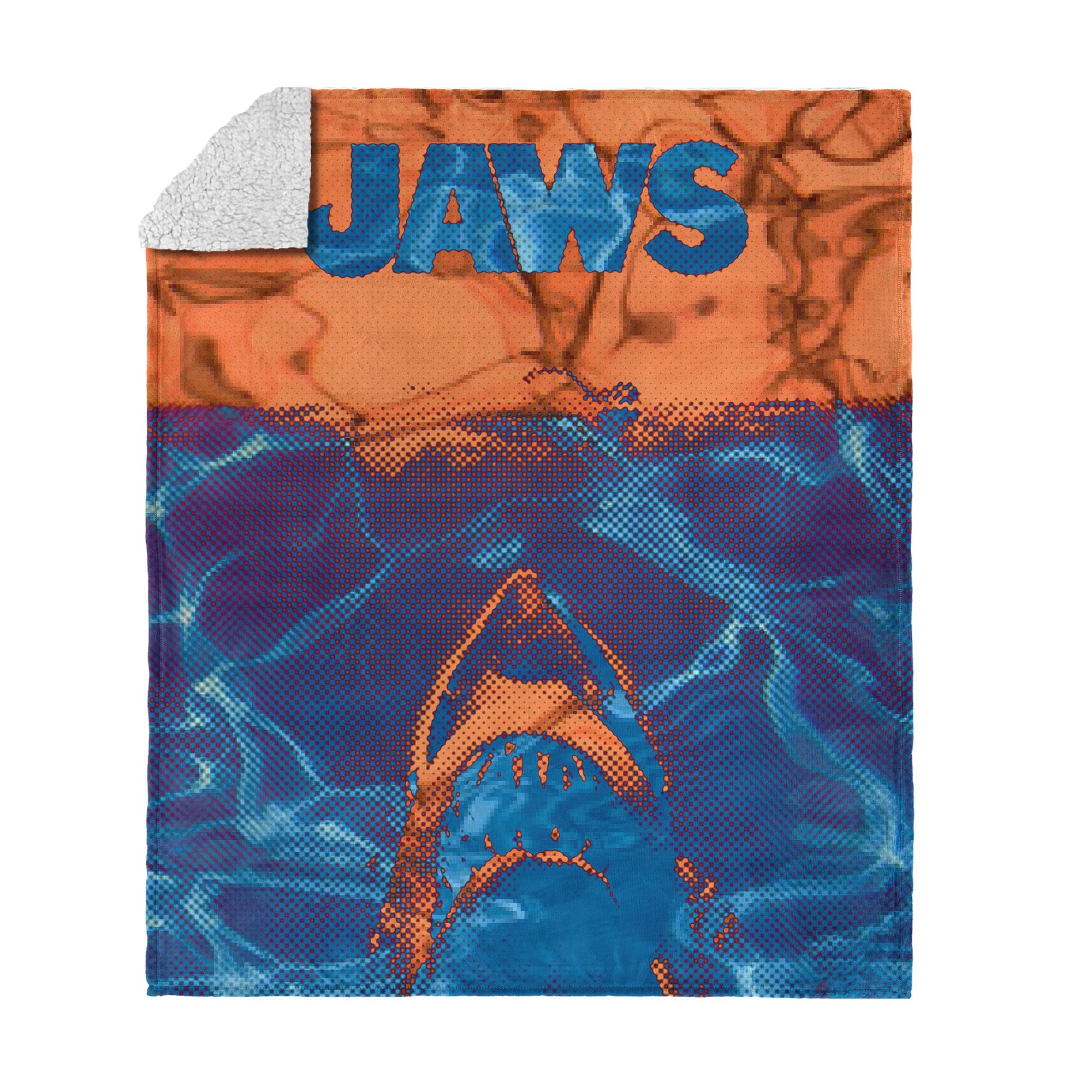 Jaws Neon Poster Silk Touch Sherpa Throw Blanket 50¡Á60 inches