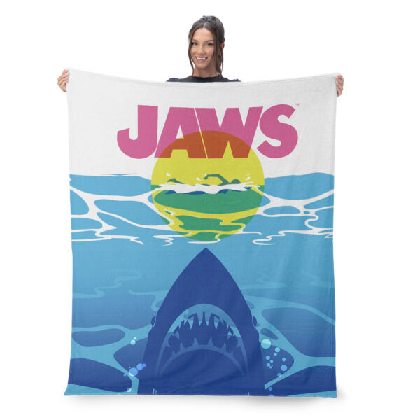 Jaws CMYK Poster Silk Touch Throw Blanket 40¡Á50 inches