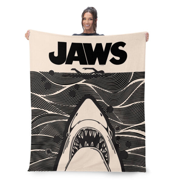 Jaws Duotone Poster Silk Touch Throw Blanket 40¡Á50 inches