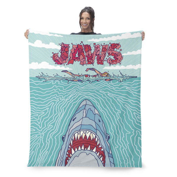 Jaws Squiggle Poster Silk Touch Throw Blanket 40¡Á50 inches
