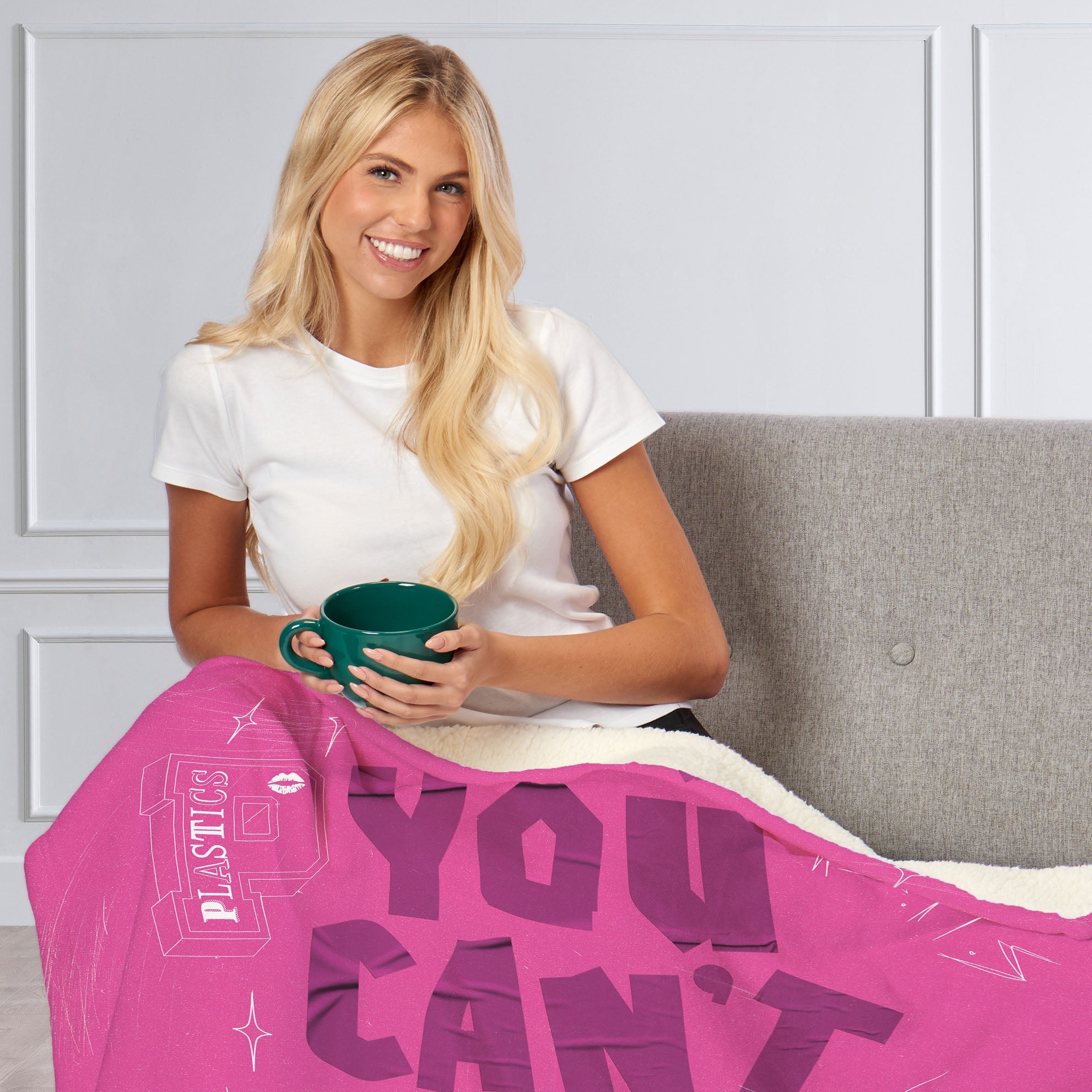 Mean Girls Can¡¯t Sit With Us Silk Touch Sherpa Throw Blanket 50x60 inches