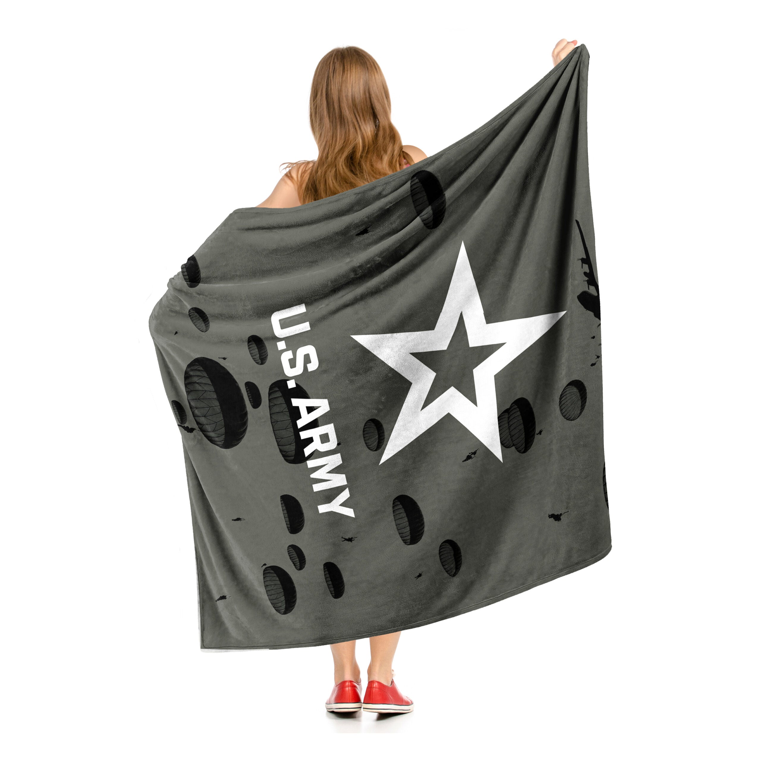 U.S. Army Airborne Silk Touch Throw Blanket 50x60 Inches