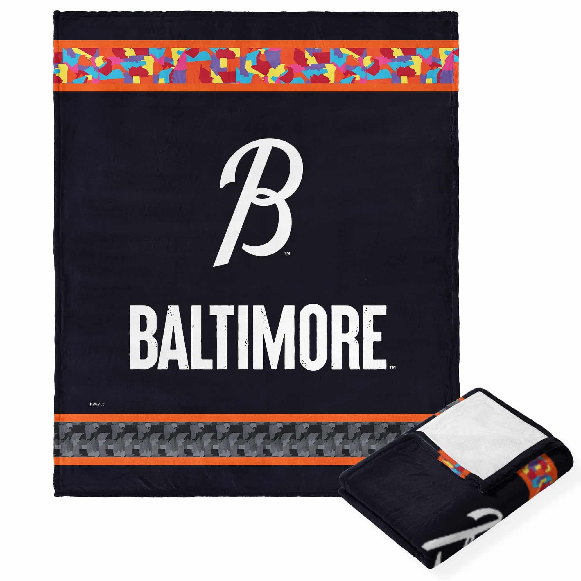 MLB Baltimore Orioles City Connect Silk Touch Throw Blanket 50¡Á60 Inches