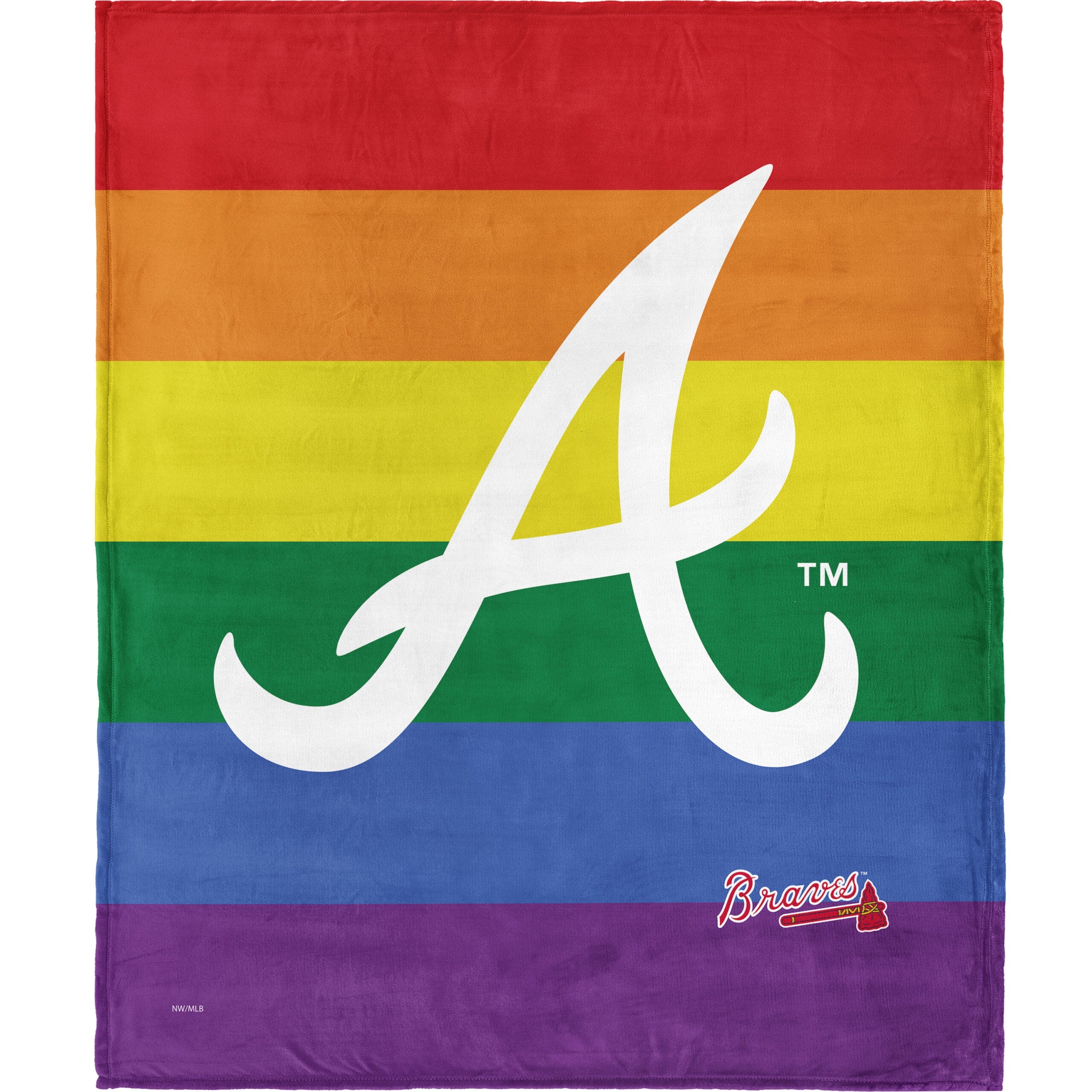 MLB Atlanta Braves Pride Series Silk Touch Throw Blanket 50x60 Inches