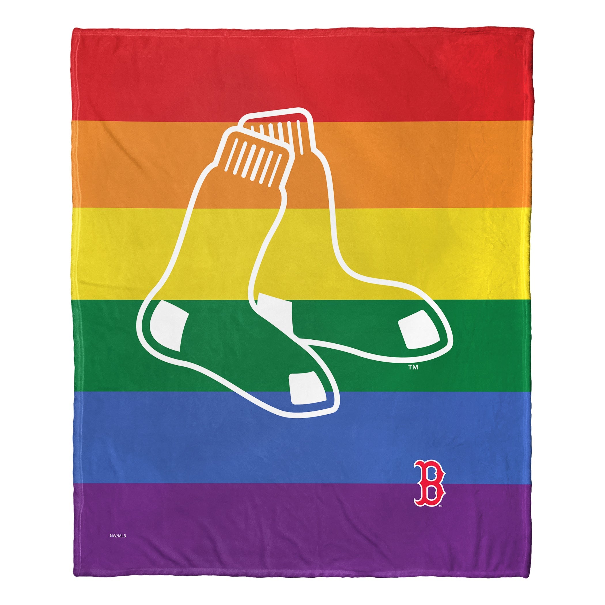 MLB Boston Red Sox Pride Series Silk Touch Throw Blanket 50x60 Inches