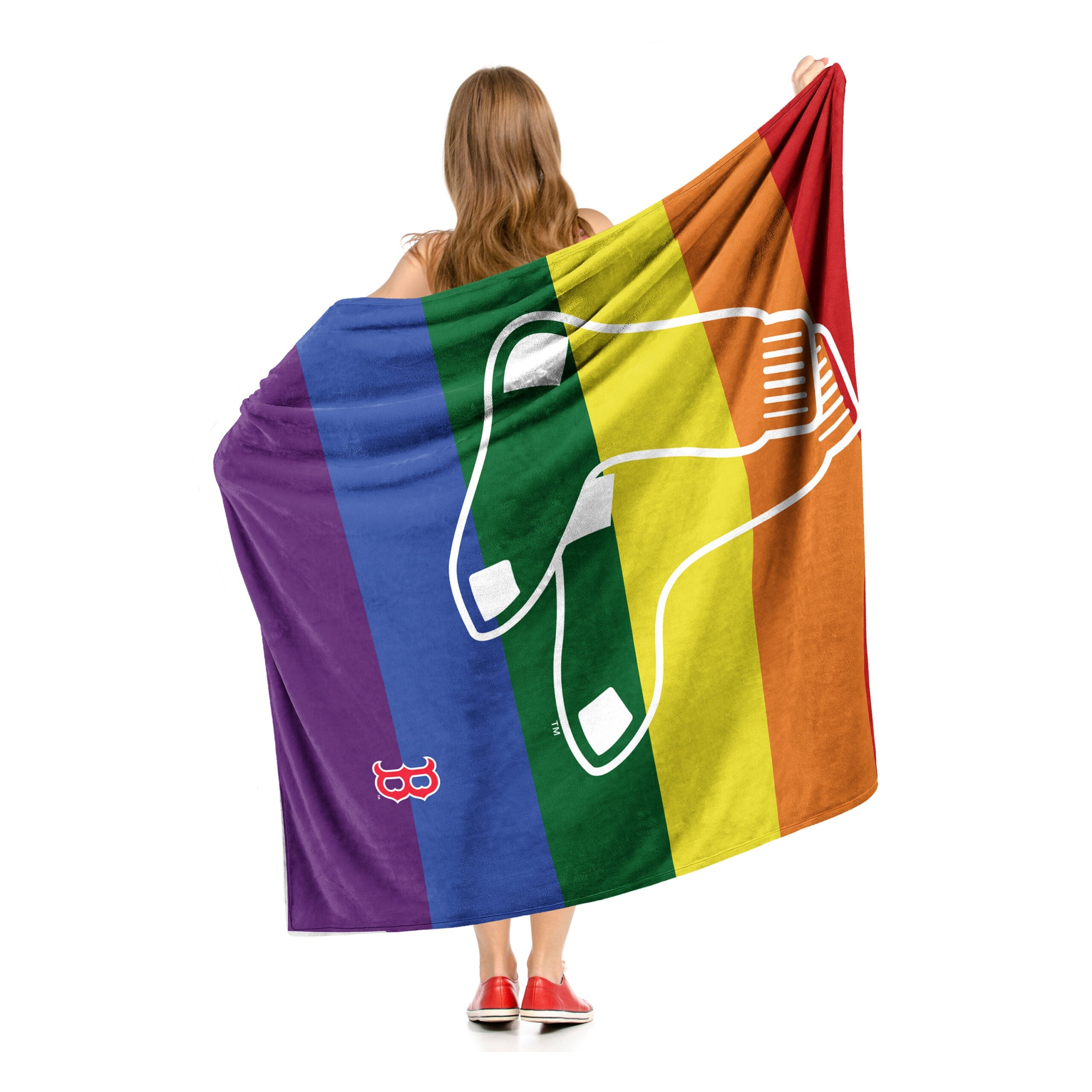 MLB Boston Red Sox Pride Series Silk Touch Throw Blanket 50x60 Inches