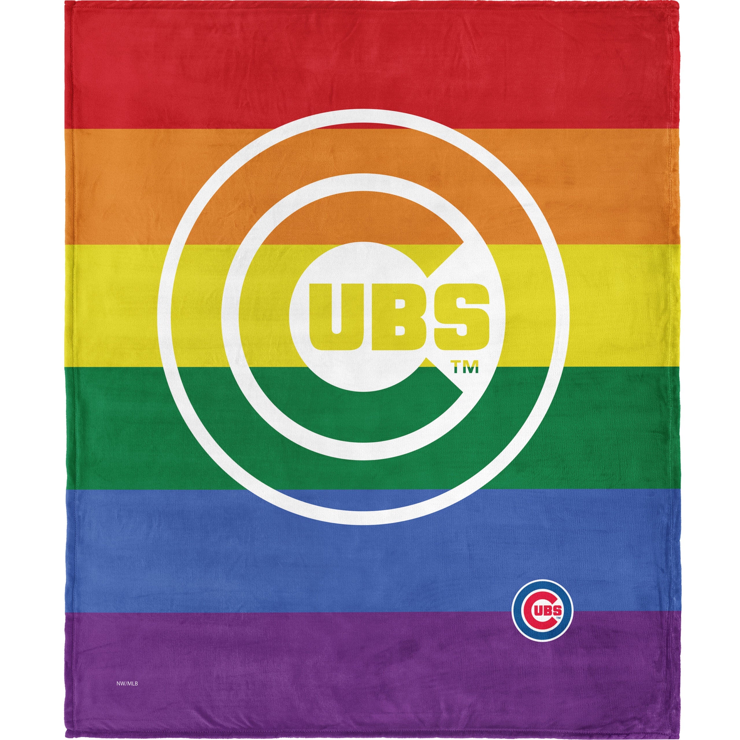 MLB Chicago Cubs Pride Series Silk Touch Throw Blanket 50x60 Inches