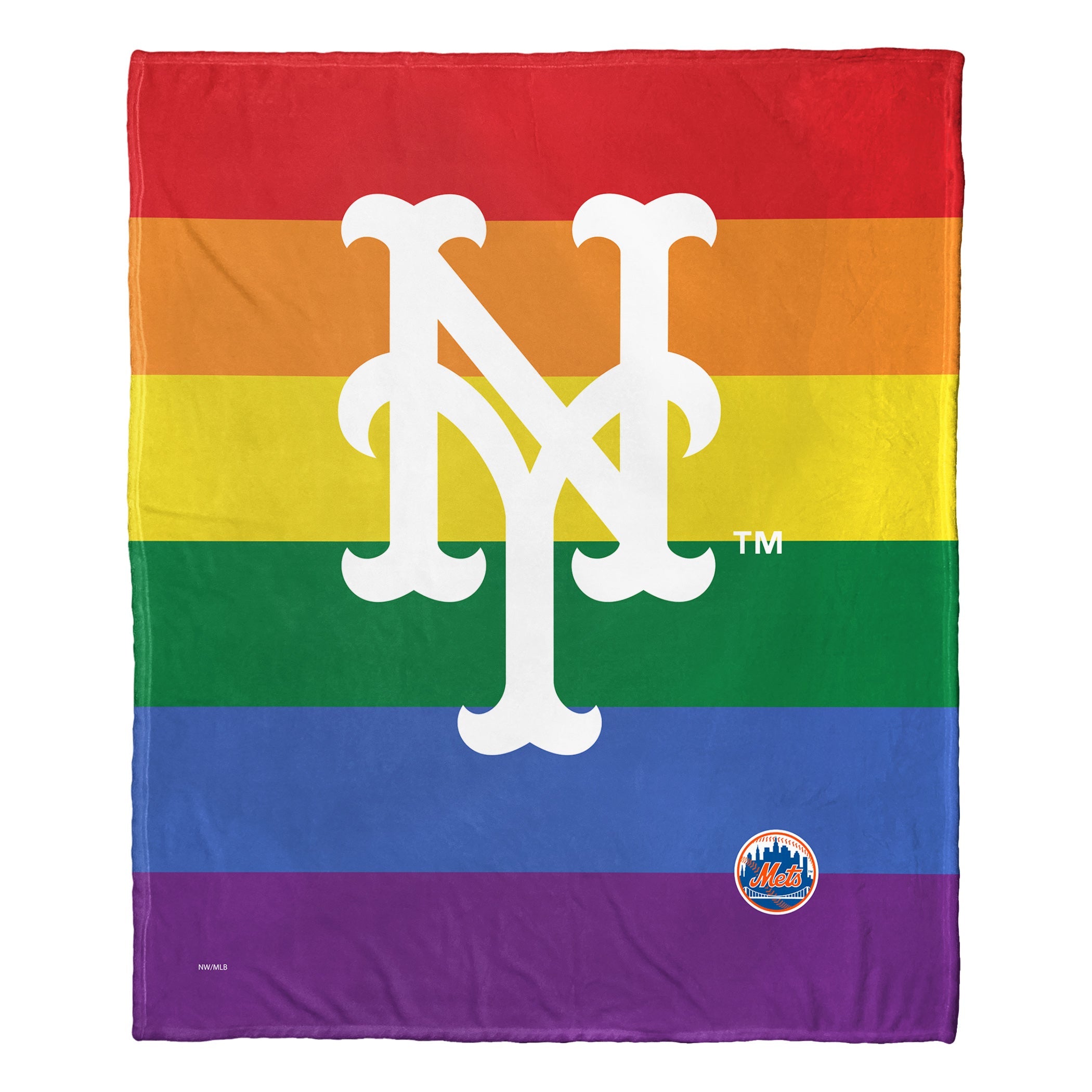 MLB New York Mets Pride Series Silk Touch Throw Blanket 50x60 Inches