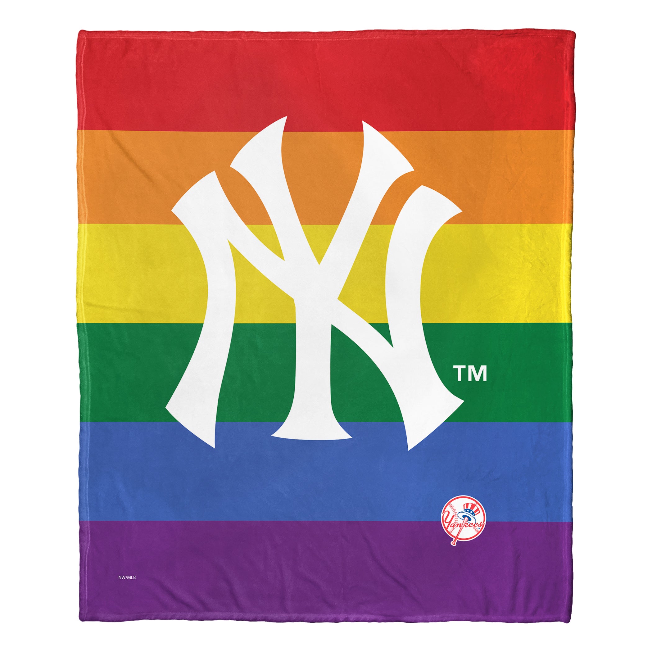 MLB New York Yankees Pride Series Silk Touch Throw Blanket 50x60 Inches