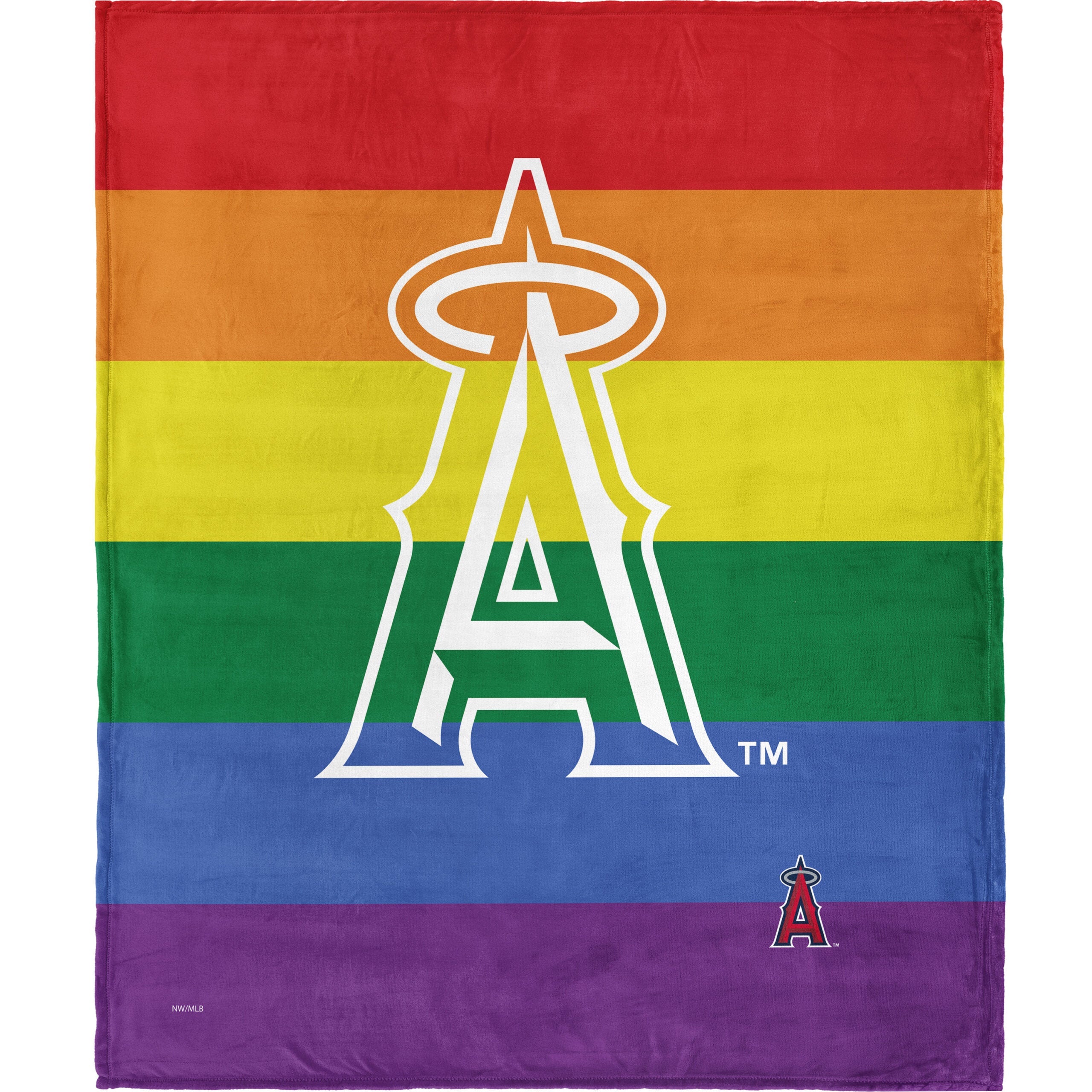 MLB Los Angeles Angels Pride Series Silk Touch Throw Blanket 50x60 Inches