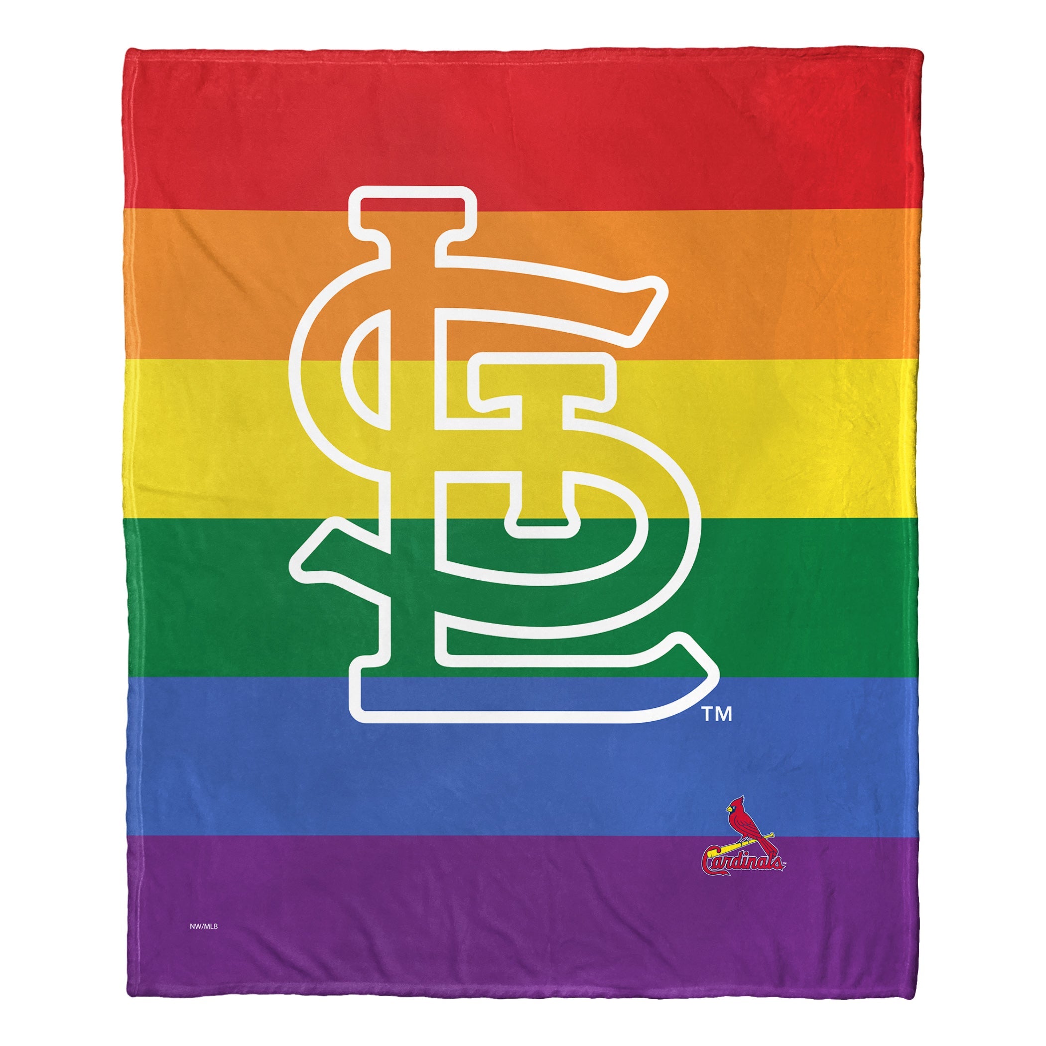 MLB St. Louis Cardinals Pride Series Silk Touch Throw Blanket 50x60 Inches
