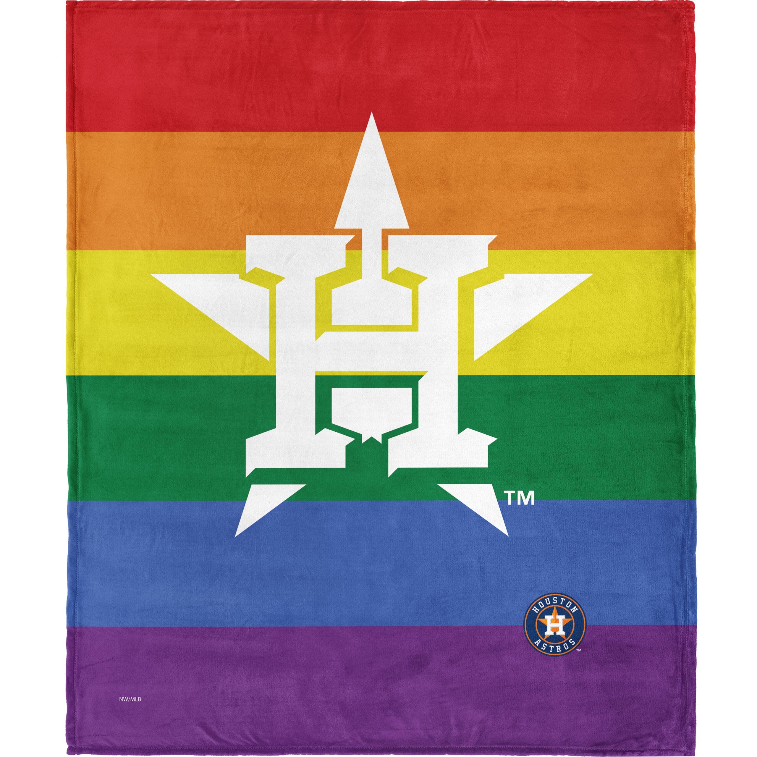 MLB Houston Astros Pride Series Silk Touch Throw Blanket 50x60 Inches