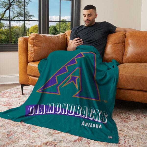 Arizona Diamondbacks MLB CC Throwback Silk Touch Throw Blanket 50x60 Inches