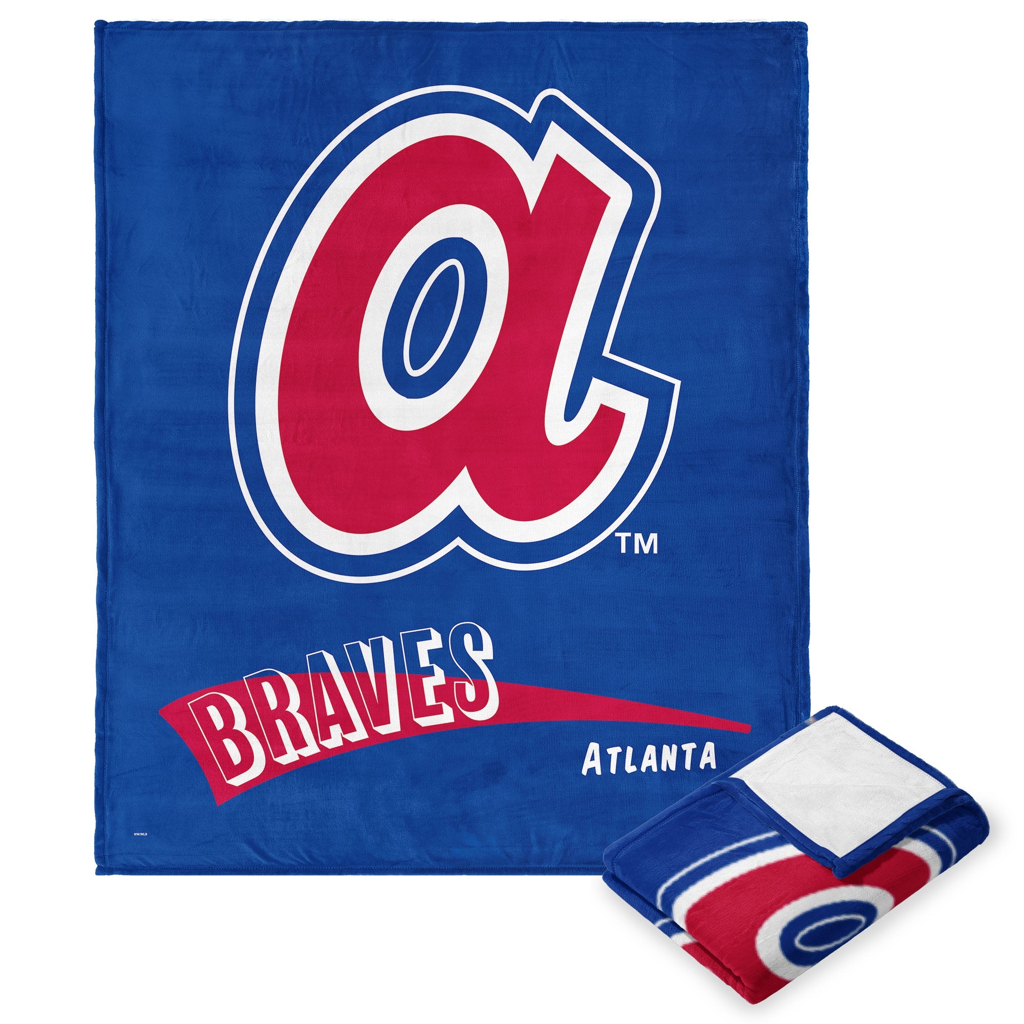 Atlanta Braves MLB CC Throwback Silk Touch Throw Blanket 50x60 Inches