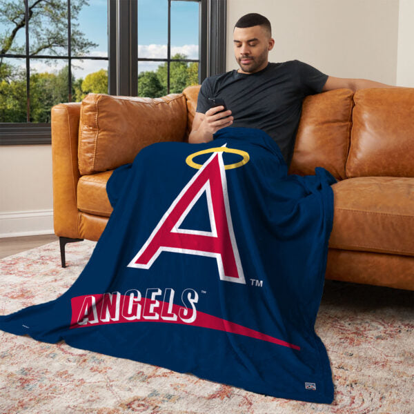 Los Angeles Angels MLB CC Throwback Silk Touch Throw Blanket 50x60 Inches