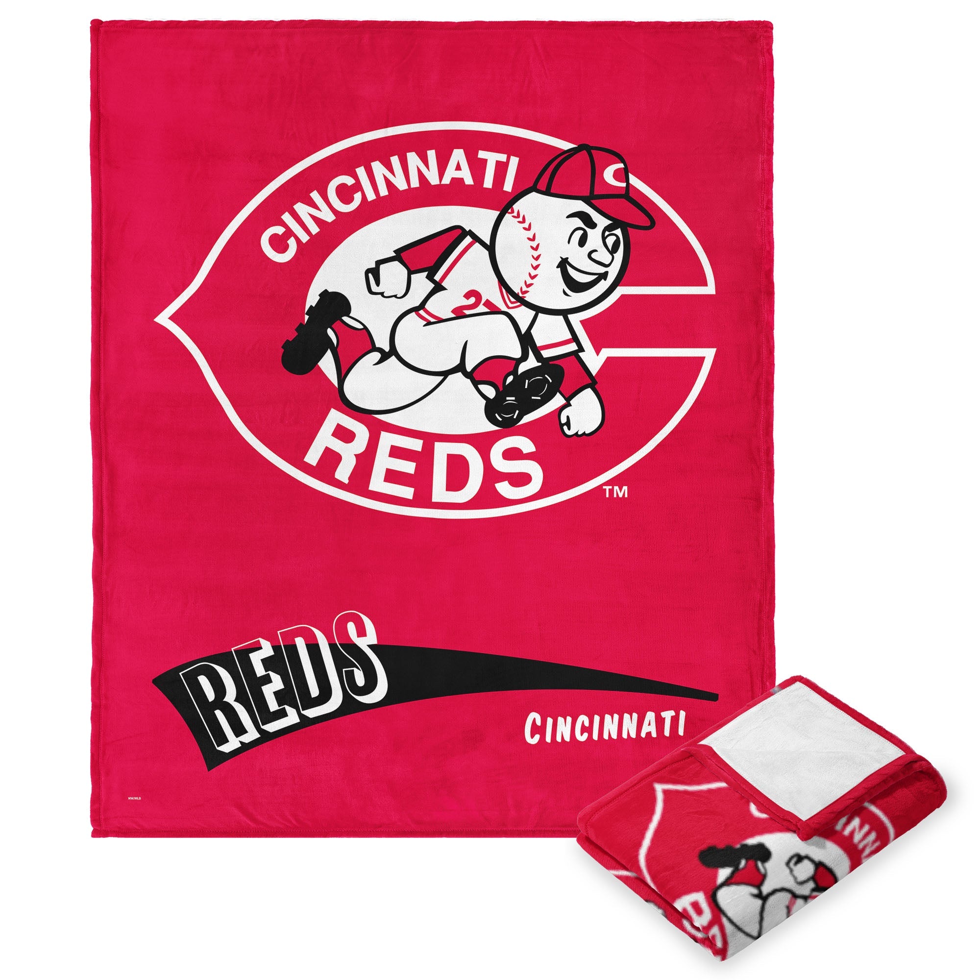 Cincinnati Reds MLB CC Throwback Silk Touch Throw Blanket 50x60 Inches