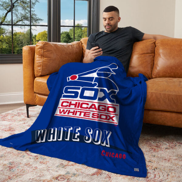 Chicago White Sox MLB CC Throwback Silk Touch Throw Blanket 50x60 Inches