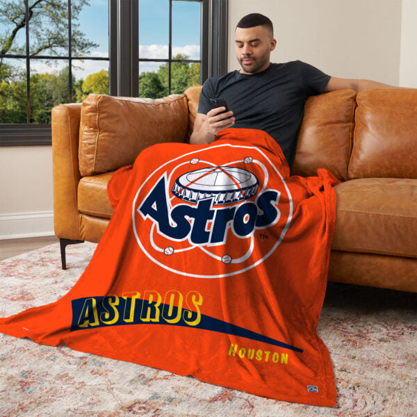 Houston Astros MLB CC Throwback Silk Touch Throw Blanket 50x60 Inches