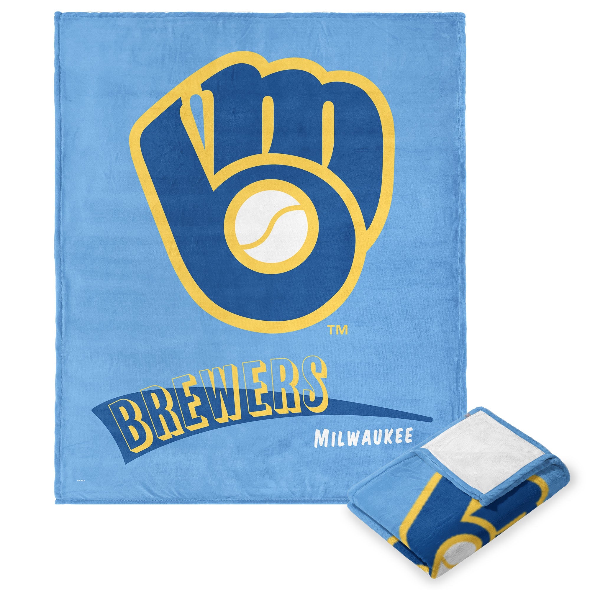 Milwaukee Brewers MLB CC Throwback Silk Touch Throw Blanket 50x60 Inches