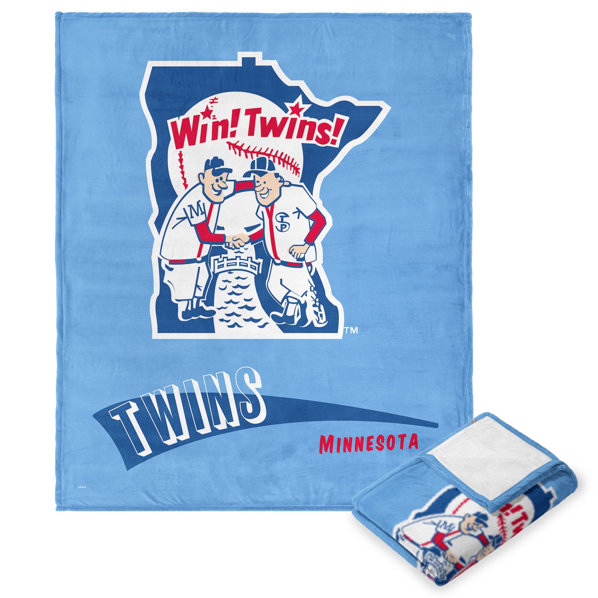 Minnesota Twins MLB CC Throwback Silk Touch Throw Blanket 50x60 Inches