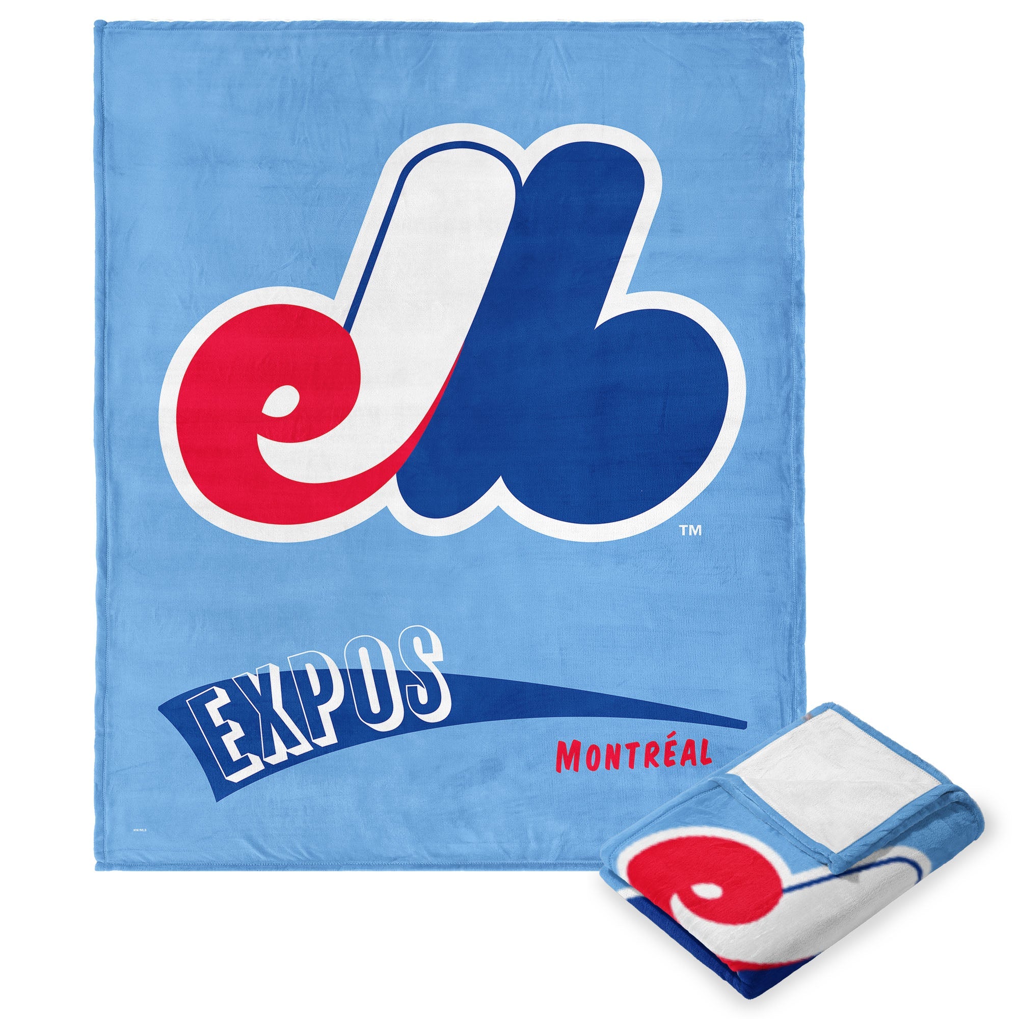 Montreal Expos MLB CC Throwback Silk Touch Throw Blanket 50x60 Inches
