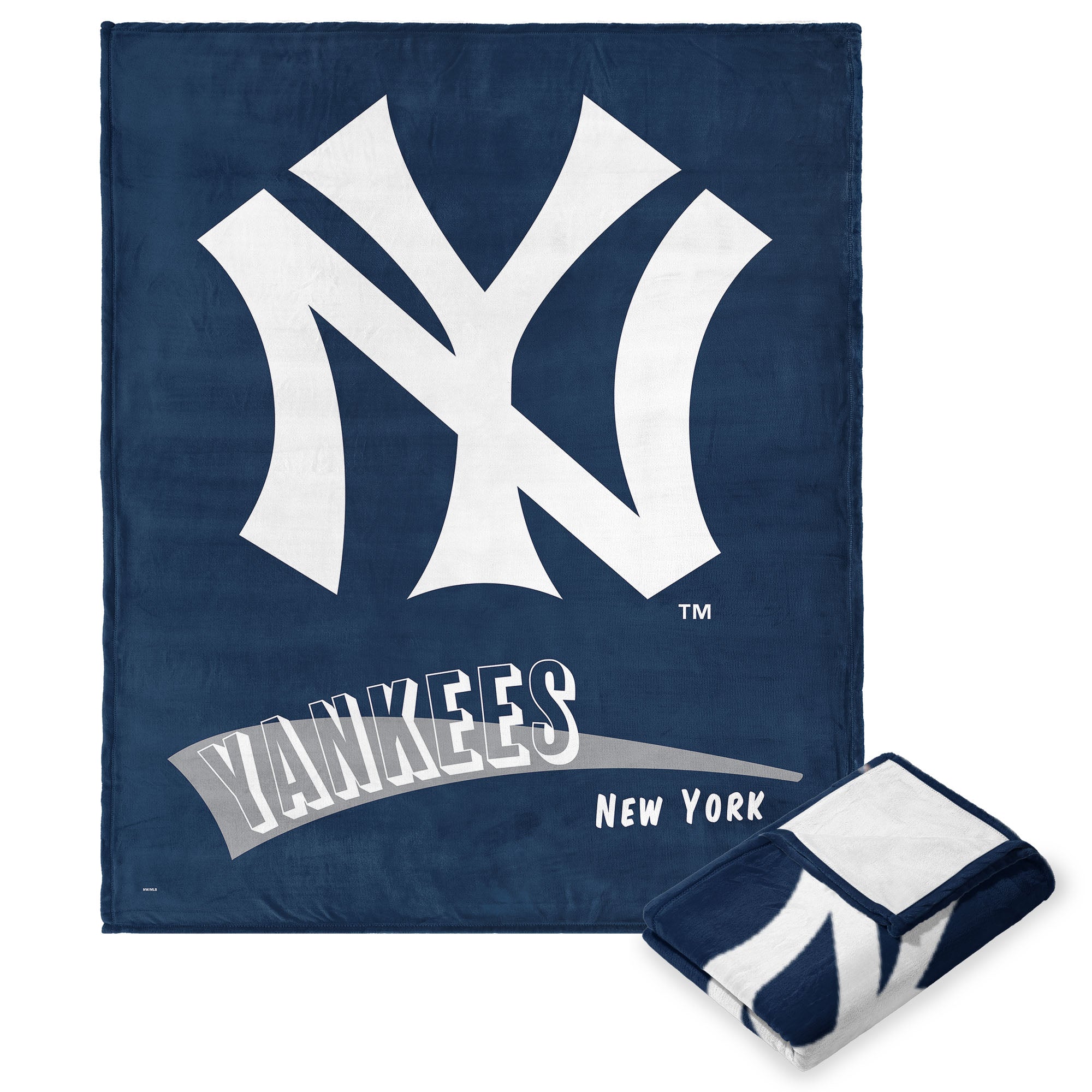 New York Yankees MLB CC Throwback Silk Touch Throw Blanket 50x60 Inches