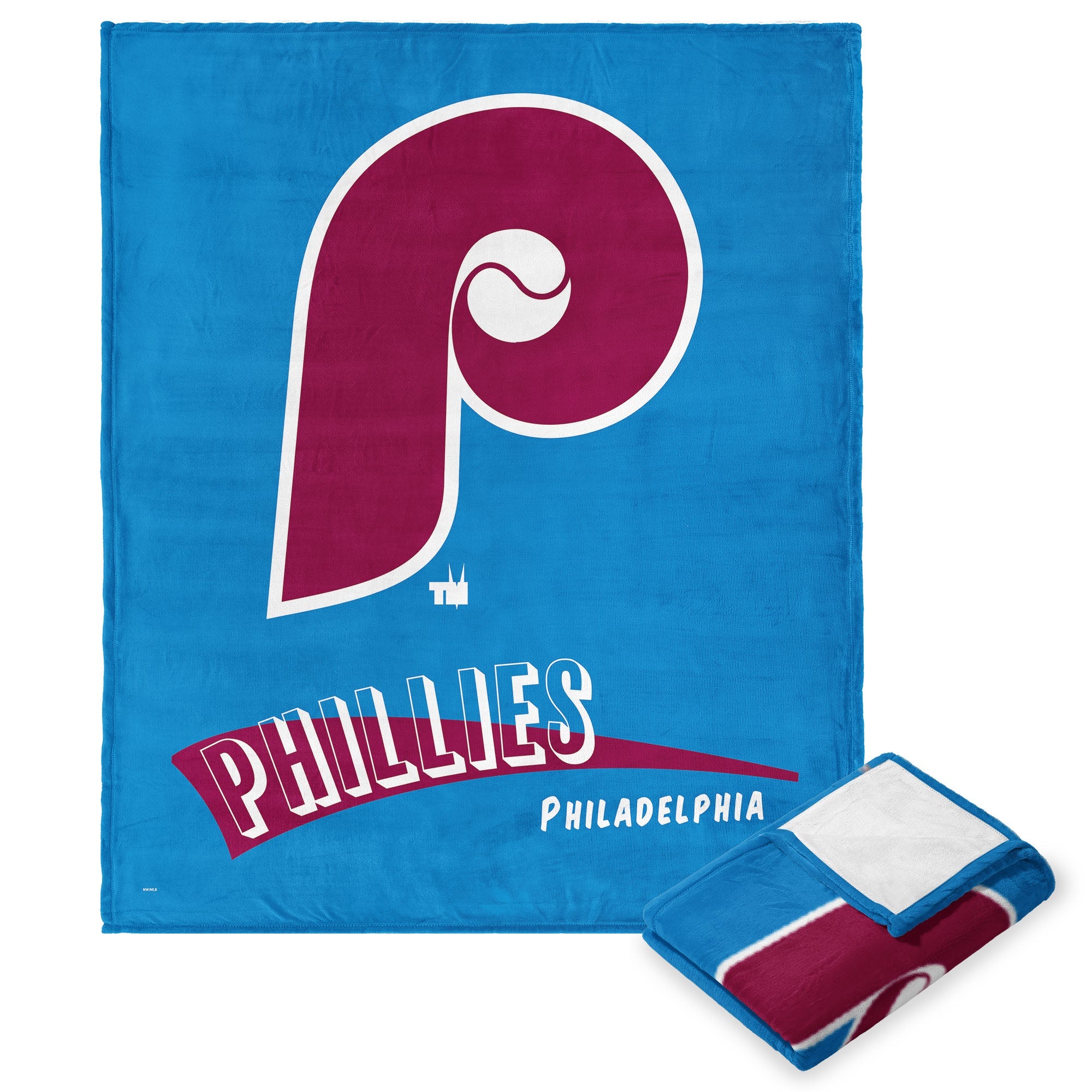 Philadelphia Phillies MLB CC Throwback Silk Touch Throw Blanket 50x60 Inches