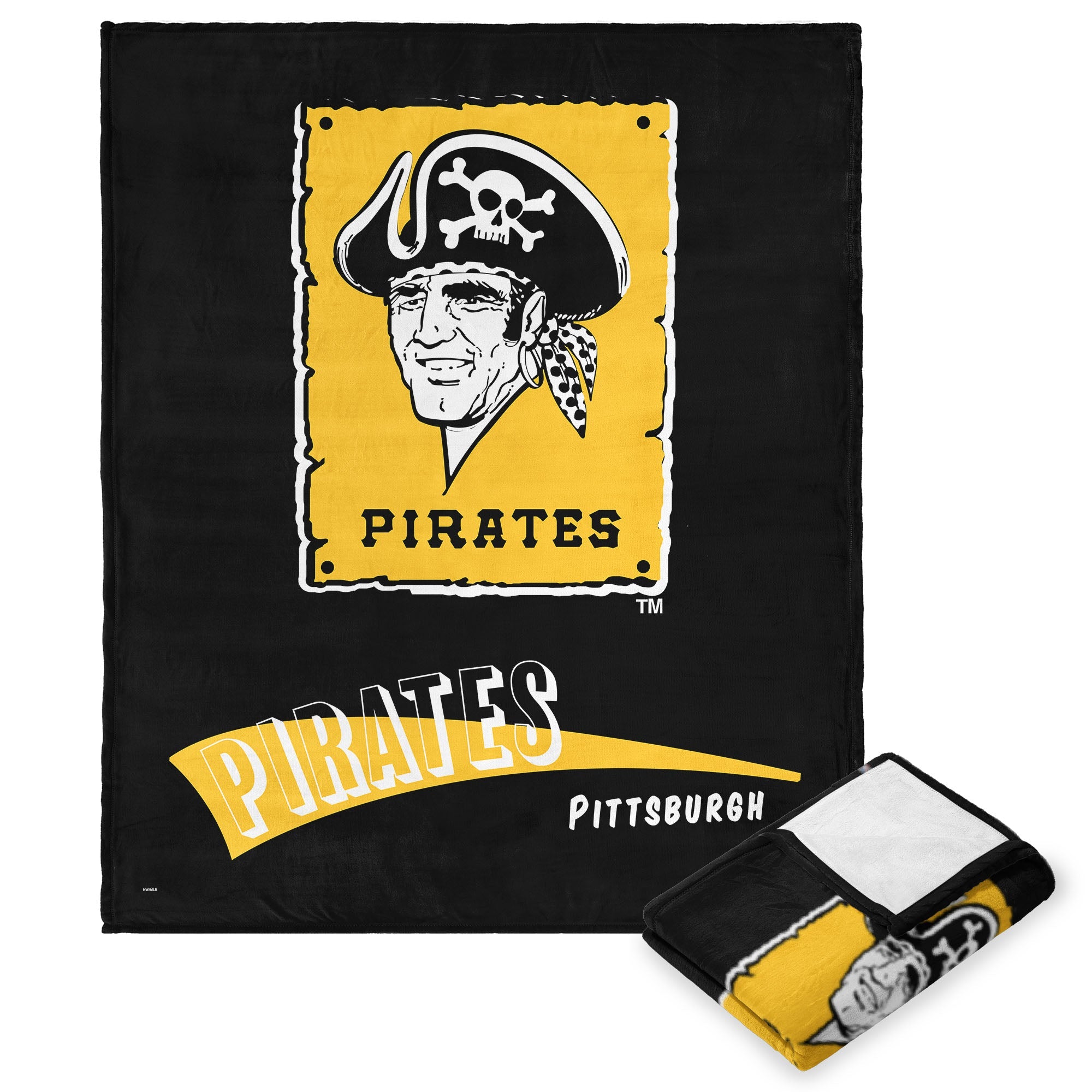 Pittsburgh Pirates MLB CC Throwback Silk Touch Throw Blanket 50x60 Inches