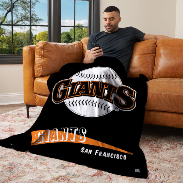 San Francisco Giants MLB CC Throwback Silk Touch Throw Blanket 50x60 inches