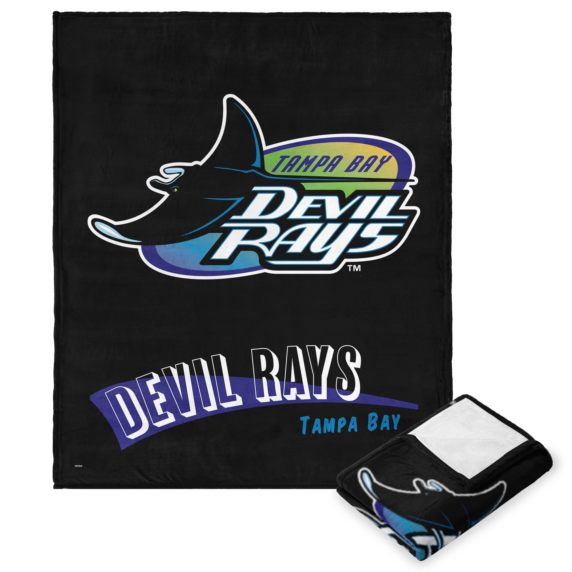 Tampa Bay Rays MLB CC Throwback Silk Touch Throw Blanket 50x60 Inches