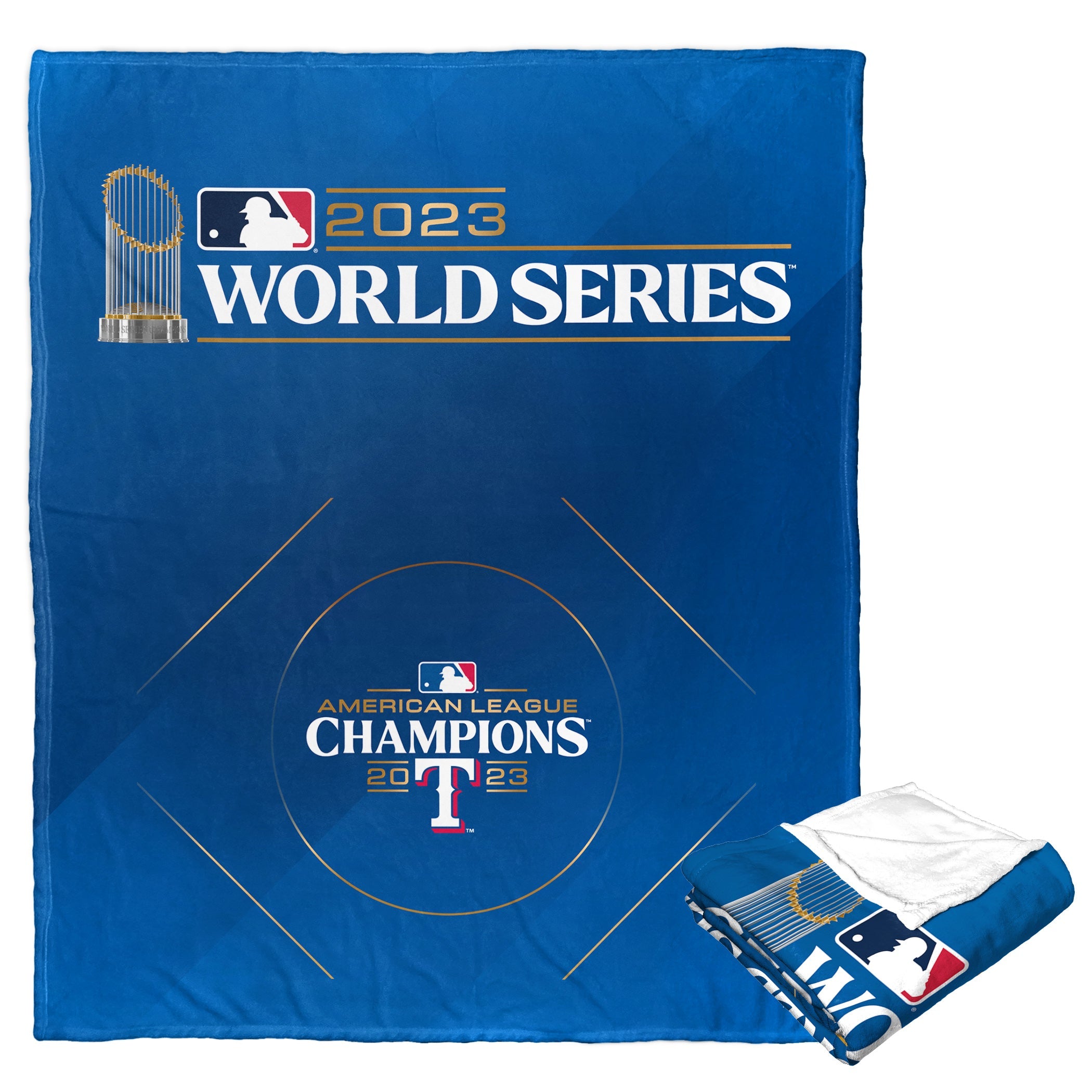 MLB Texas Rangers 2023 WSP Manifest Silk Touch Throw Blanket 50x60 Inches