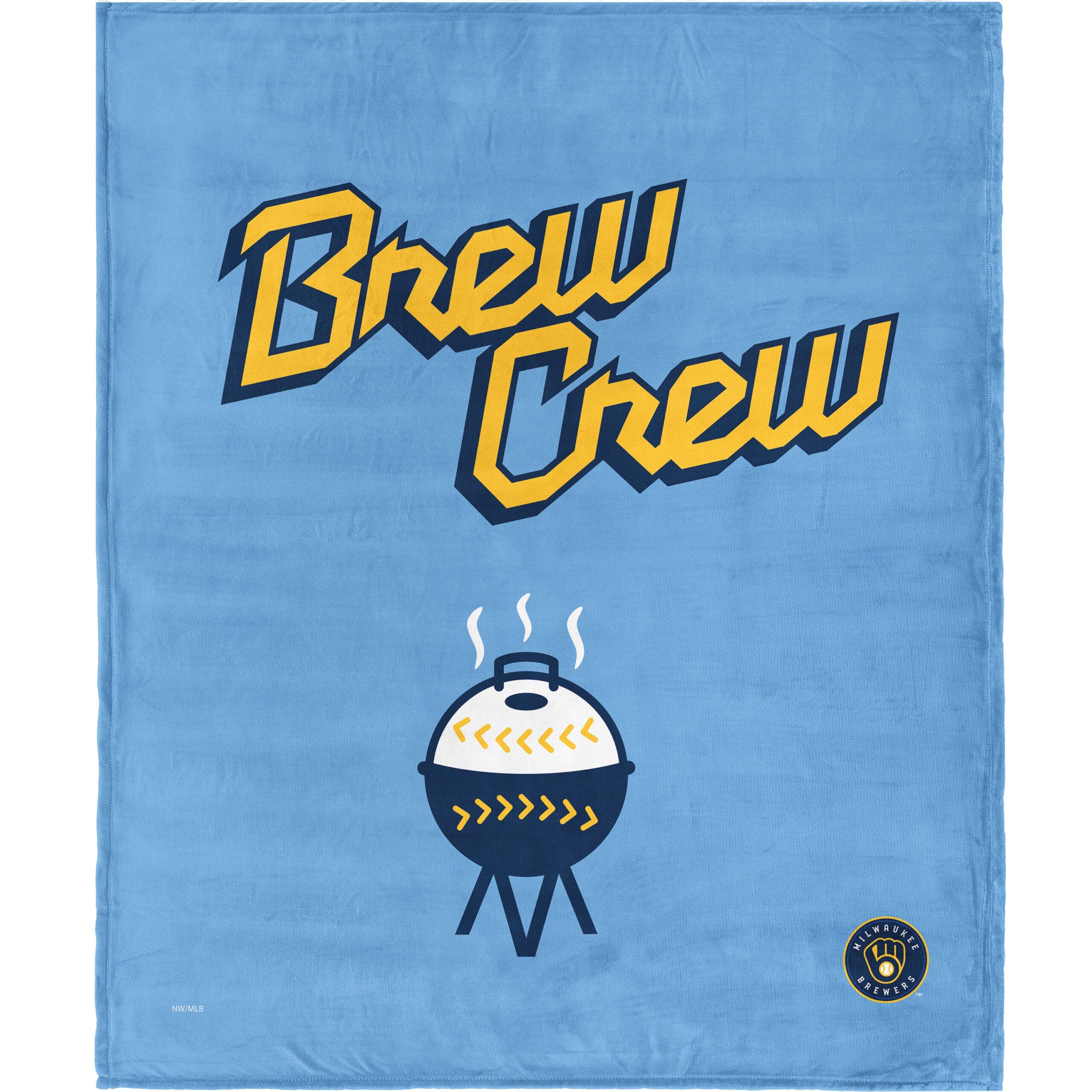 MLB Milwaukee Brewers City Connect Silk Touch Sherpa Throw Blanket 50x60 Inches