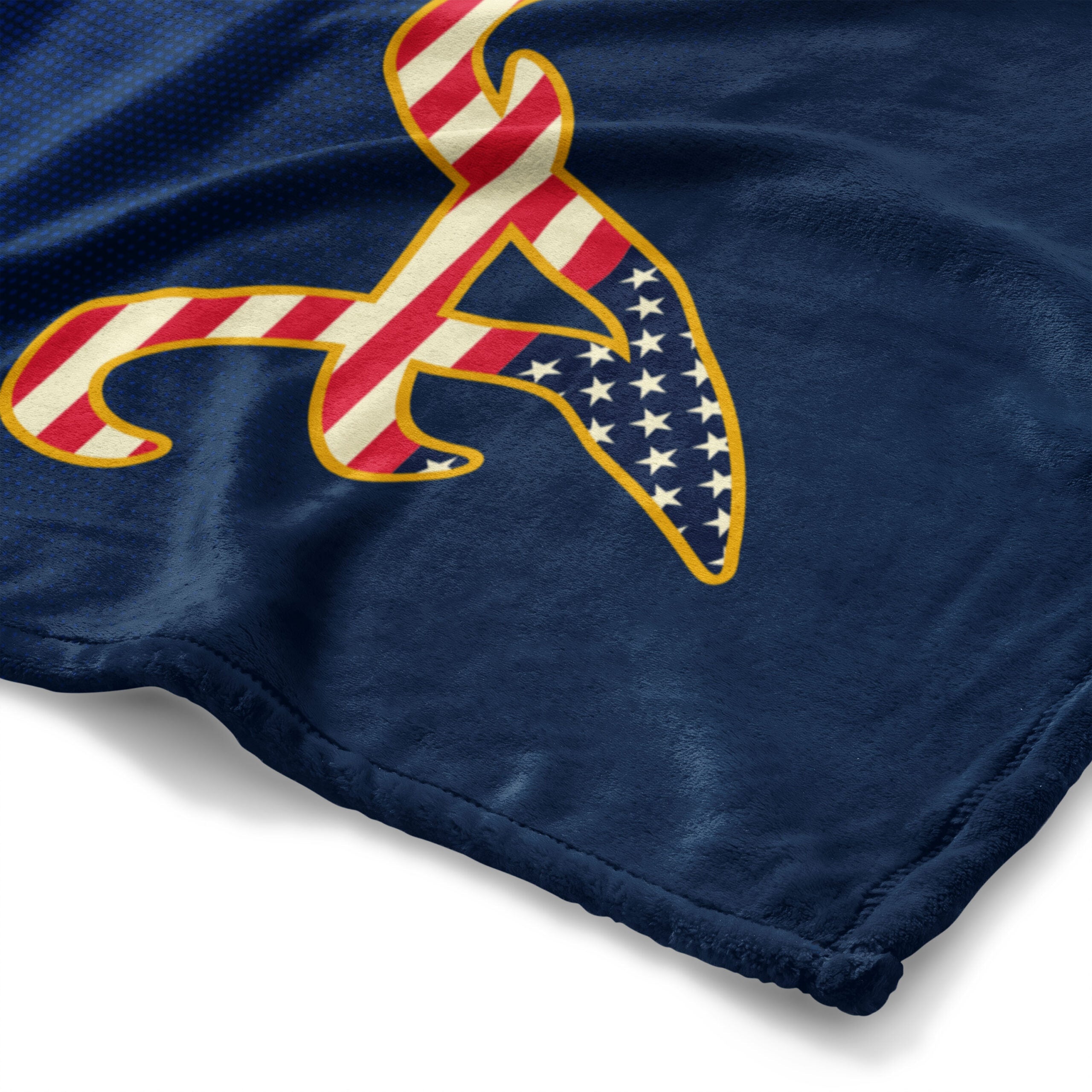 MLB Atlanta Braves Celebrate Series Silk Touch Sherpa Throw Blanket 50x60 Inches