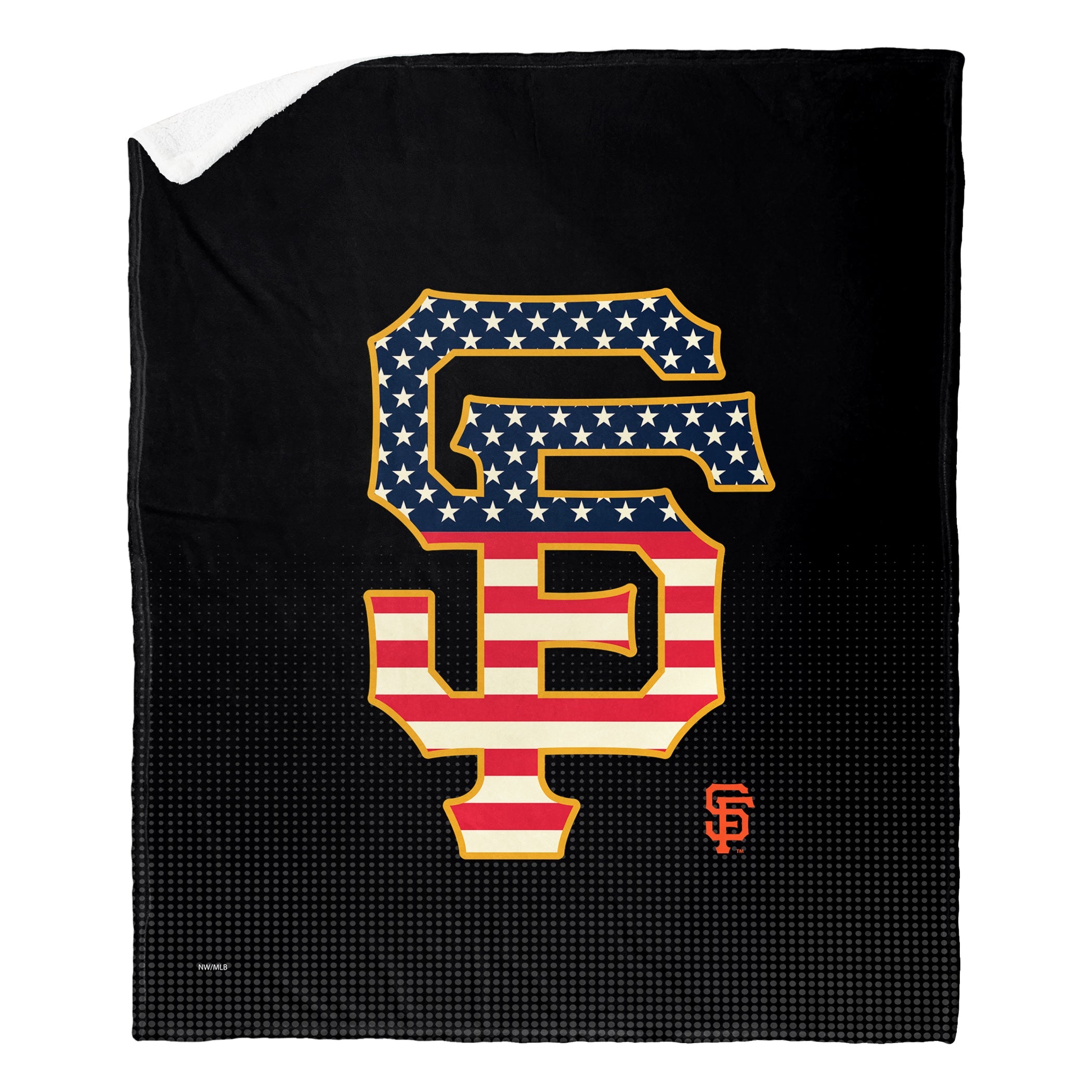 MLB San Francisco Giants Celebrate Series Silk Touch Sherpa Throw Blanket 50x60 Inches