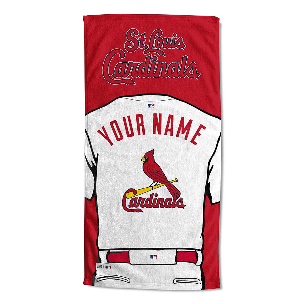 MLB St. Louis Cardinals Jersey Personalized Beach Towel 30x60 Inches