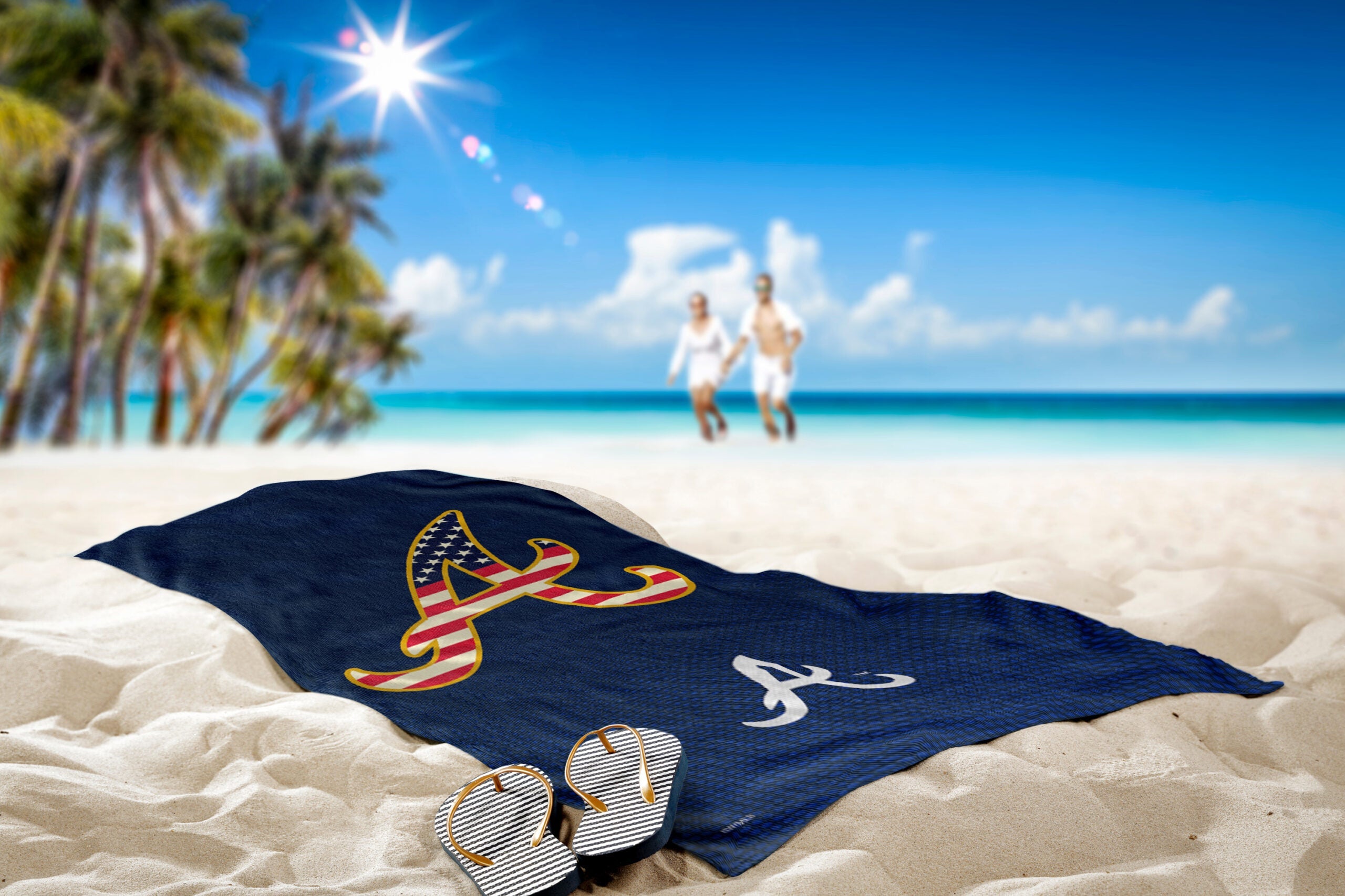 MLB Atlanta Braves Celebrate Series Beach Towel 30x60 Inches