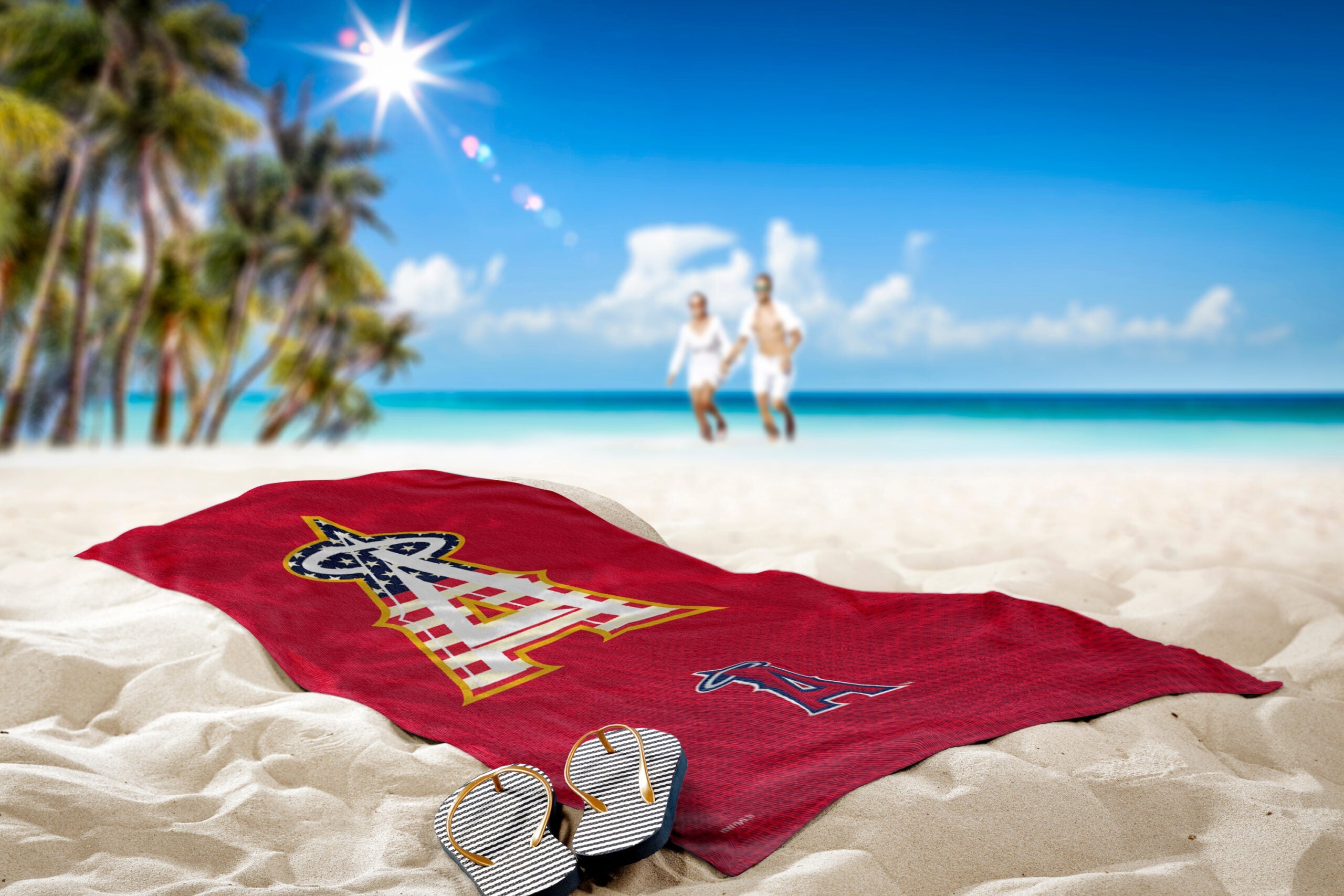 MLB Los Angeles Angels Celebrate Series Beach Towel 30x60 Inches