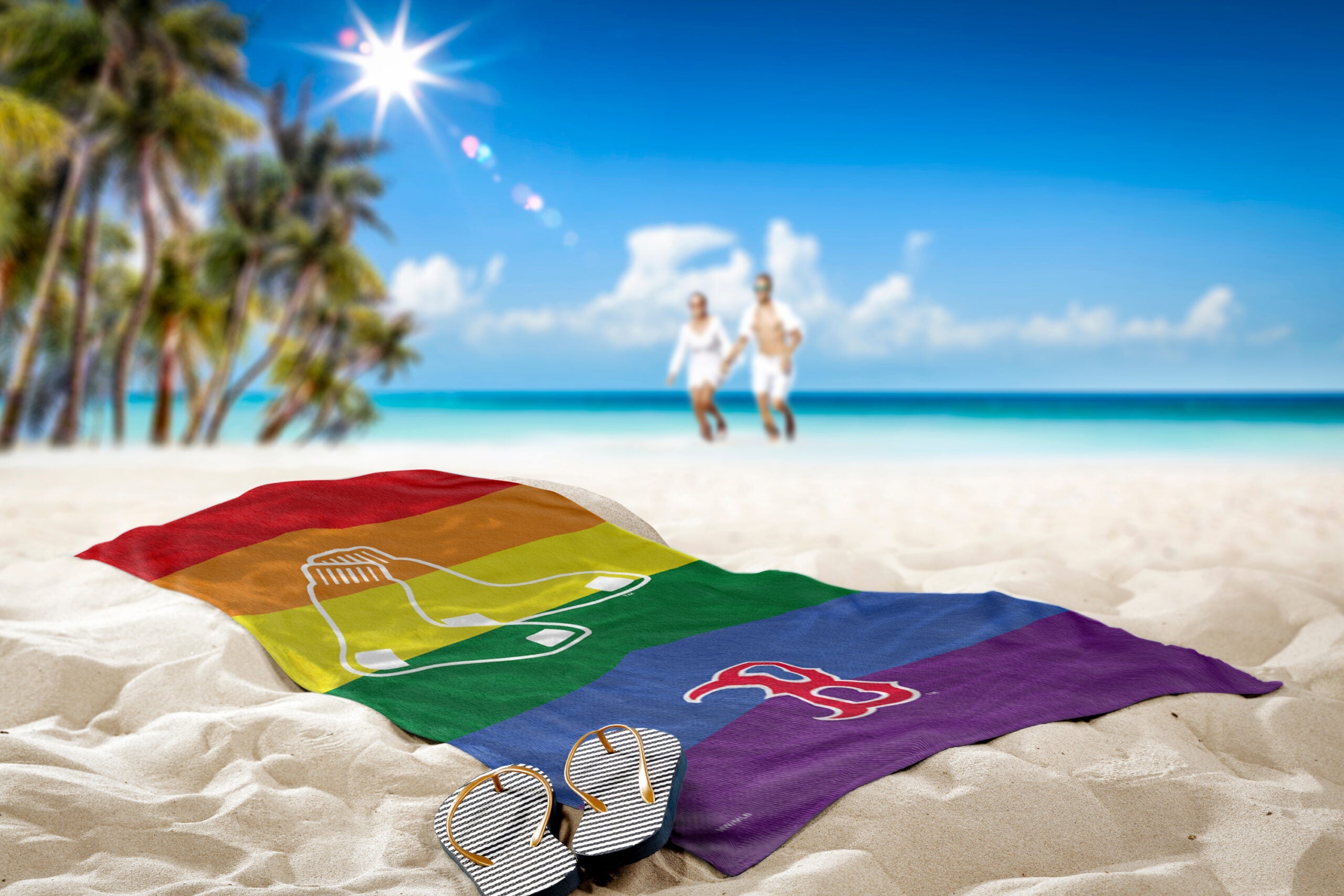 MLB Boston Red Sox Pride Series Beach Towel 30x60 Inches