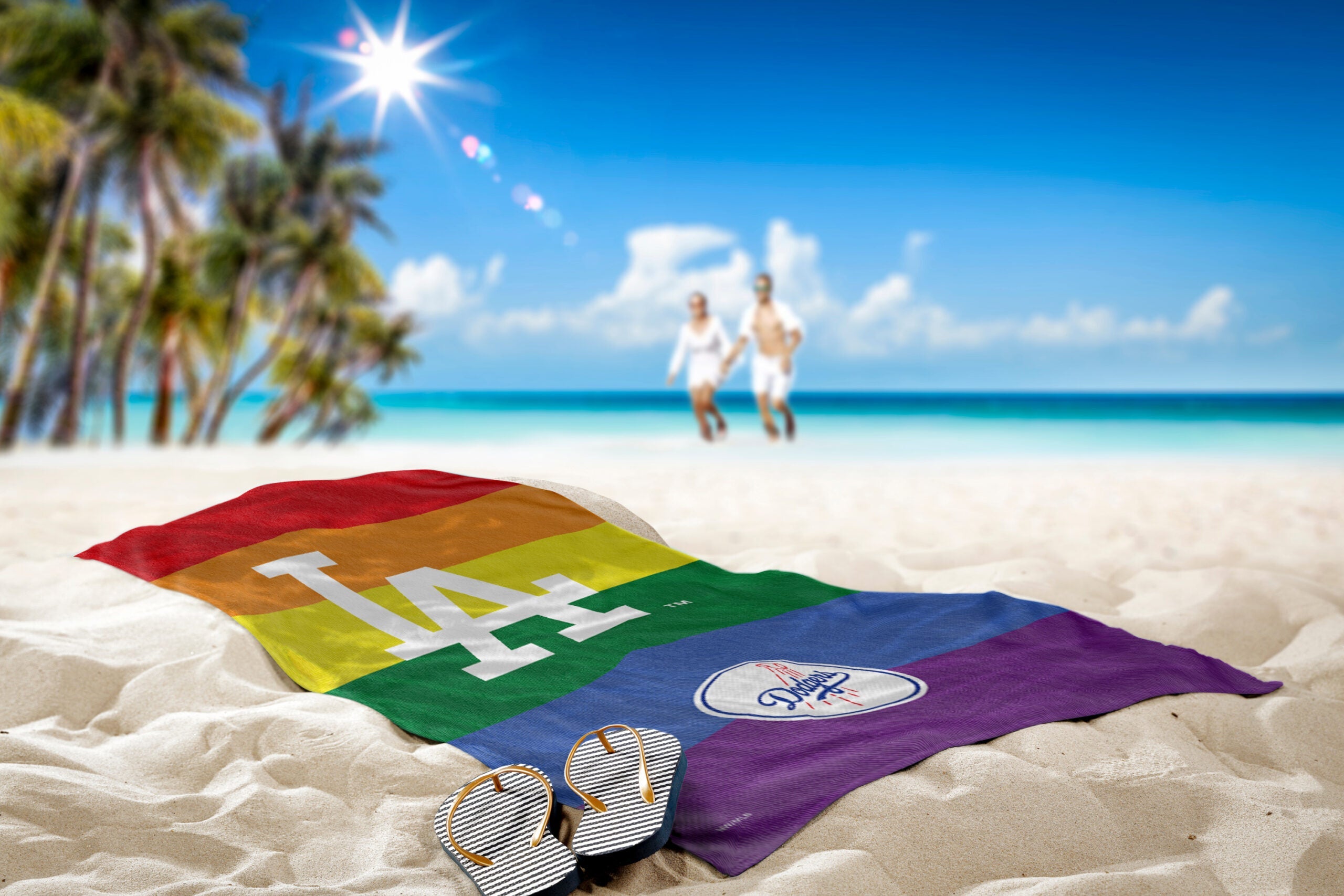MLB Los Angeles Dodgers Pride Series Beach Towel 30x60 Inches