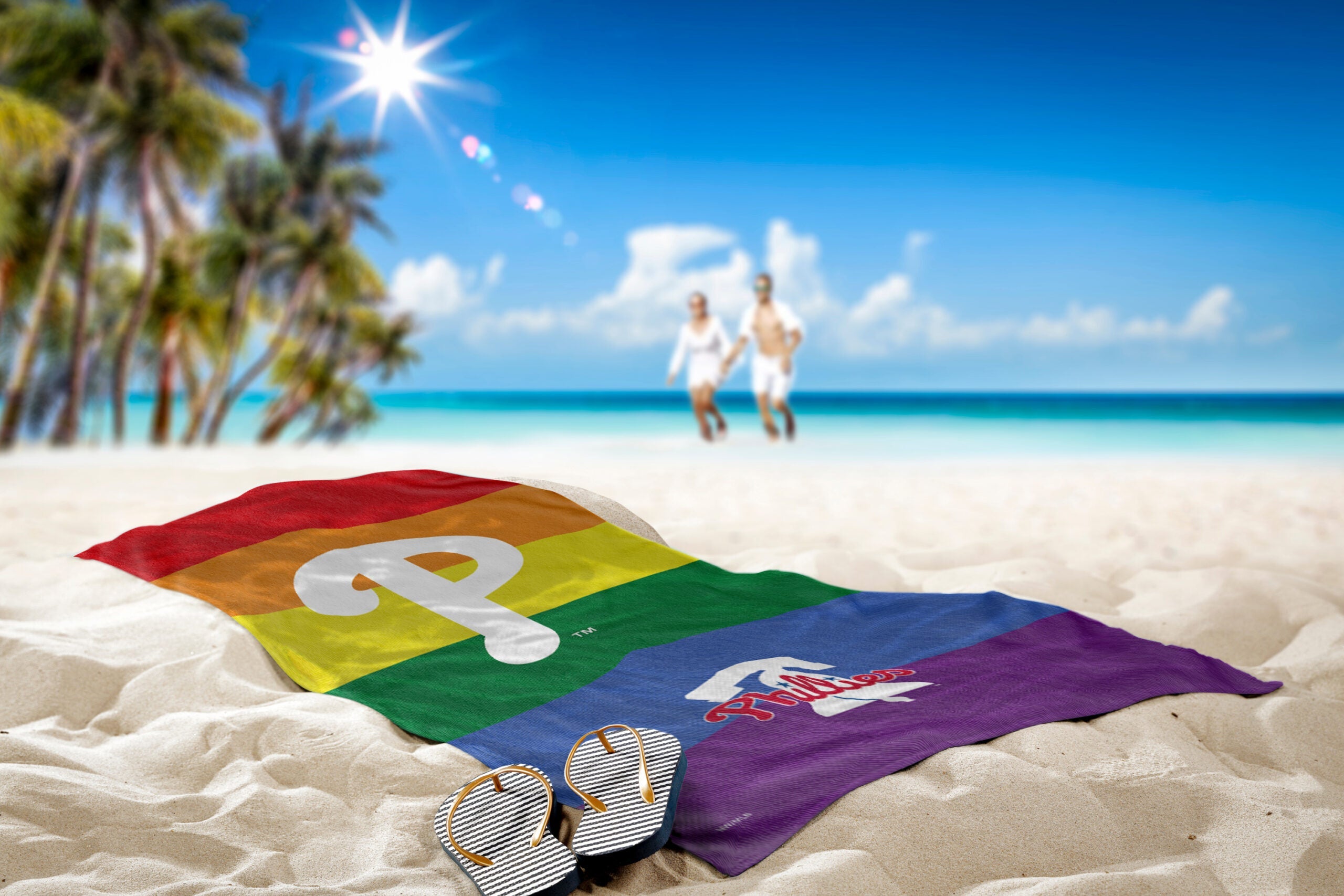 MLB Philadelphia Phillies Pride Series Beach Towel 30x60 Inches