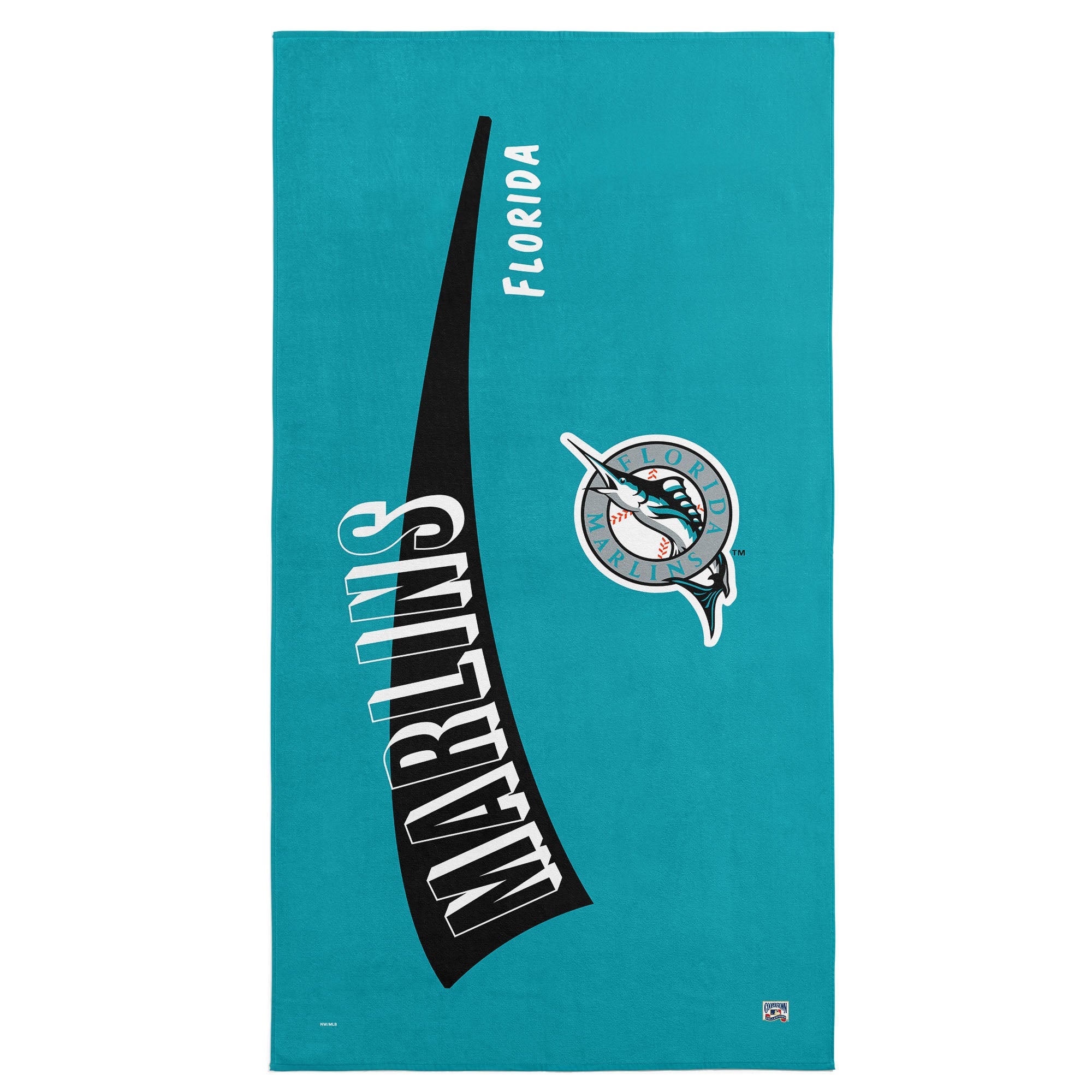Miami Marlins MLB CC Throwback Beach Towel 30x60 Inches