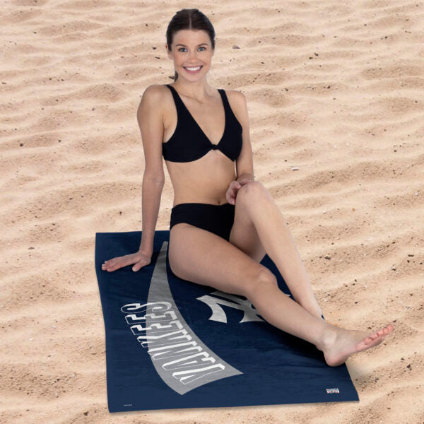 New York Yankees MLB CC Throwback Beach Towel 30x60 Inches