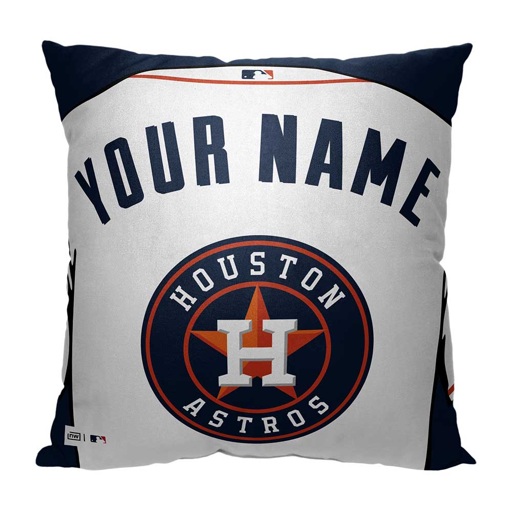 MLB Houston Astros Jersey Personalized Pillow 18x18 Inches