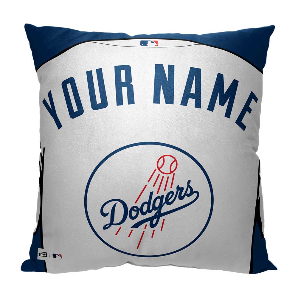 MLB Los Angeles Dodgers Jersey Personalized Pillow 18x18 Inches