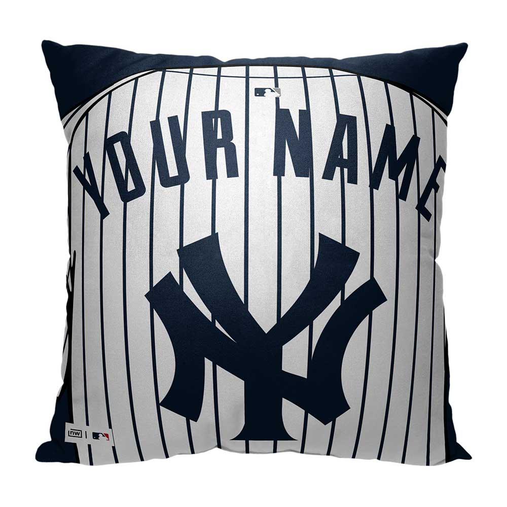 MLB New York Yankees Jersey Personalized Pillow 18x18 Inches